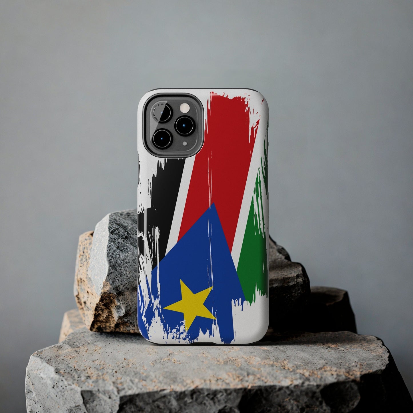 South Sudan Flag iPhone Case iPhone 15 14 13 12 Mini 11 XR Xs X 8 7 SE iPhone Pro Max , Iphone cover, Iphone Tough Case