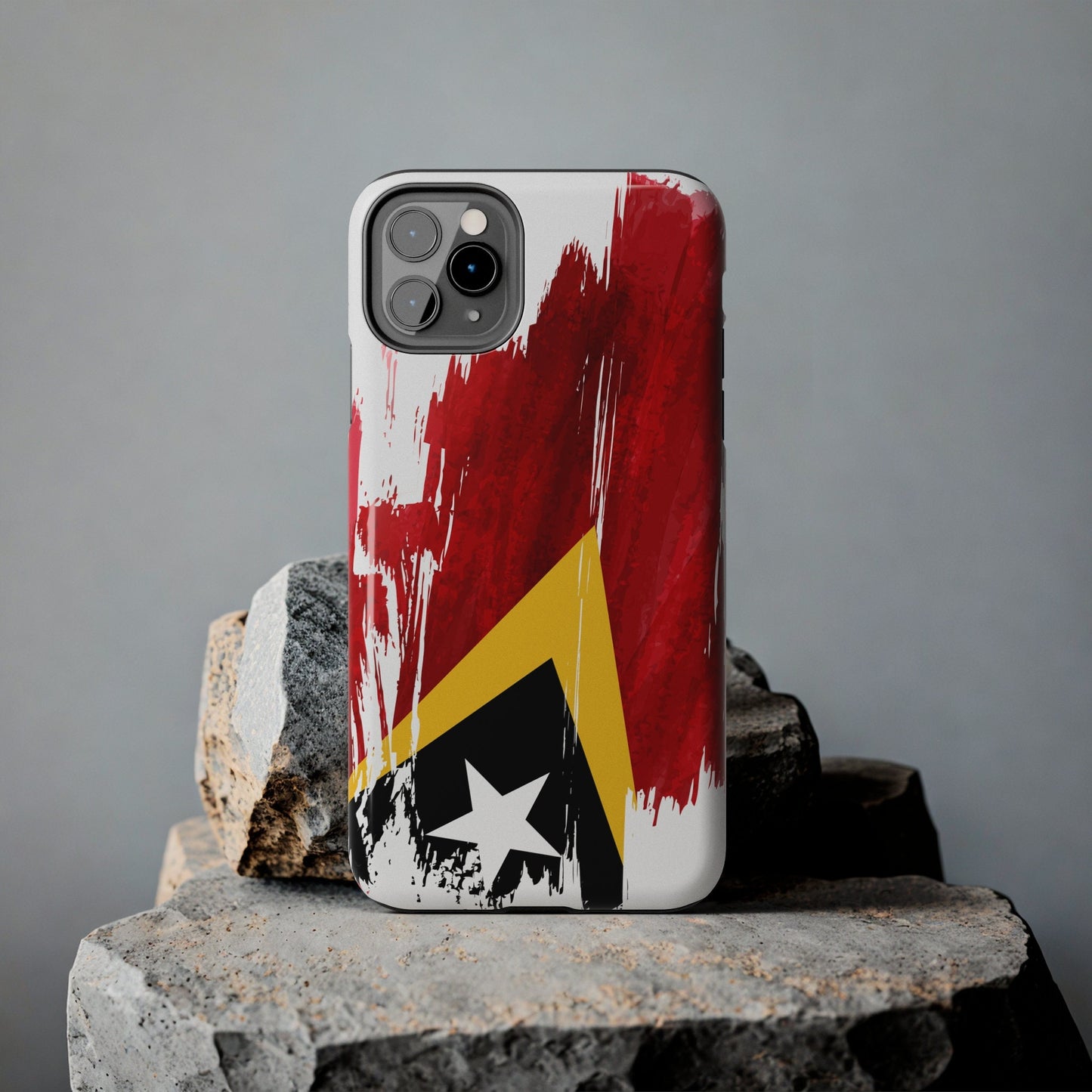 Timor-Leste Flag iPhone Case iPhone 15 14 13 12 Mini 11 XR Xs X 8 7 SE iPhone Pro Max , Iphone cover, Iphone Tough Case