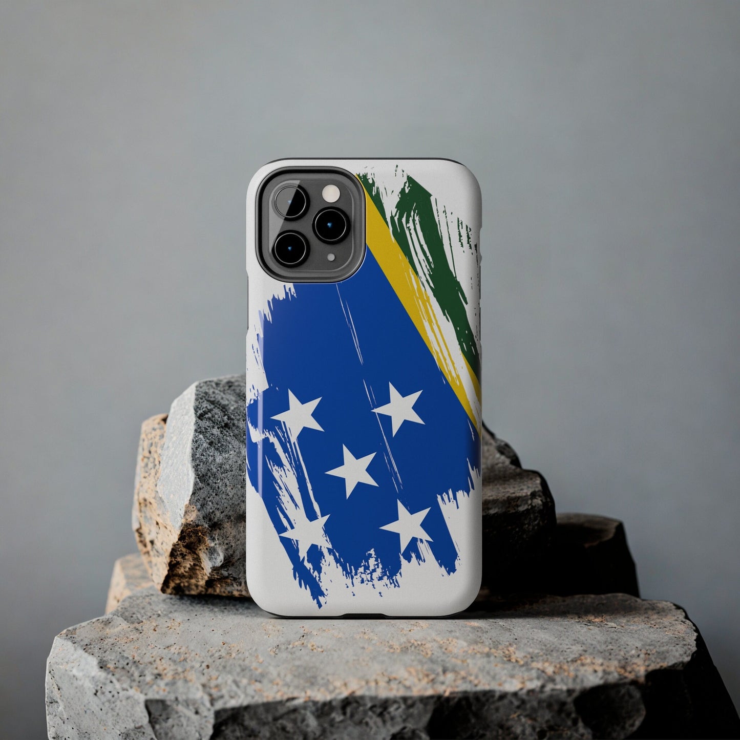 Solomon Islands Flag iPhone Case iPhone 15 14 13 12 Mini 11 XR Xs X 8 7 SE iPhone Pro Max , Iphone cover, Iphone Tough Case