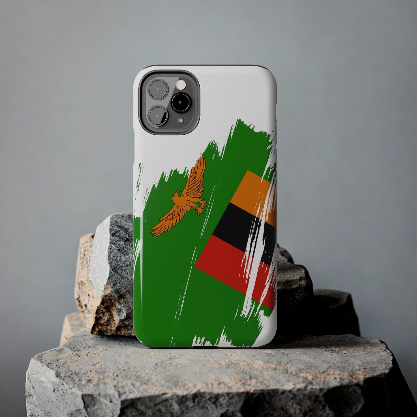 Zambia Flag iPhone Case iPhone 15 14 13 12 Mini 11 XR Xs X 8 7 SE iPhone Pro Max , Iphone cover, Iphone Tough Case