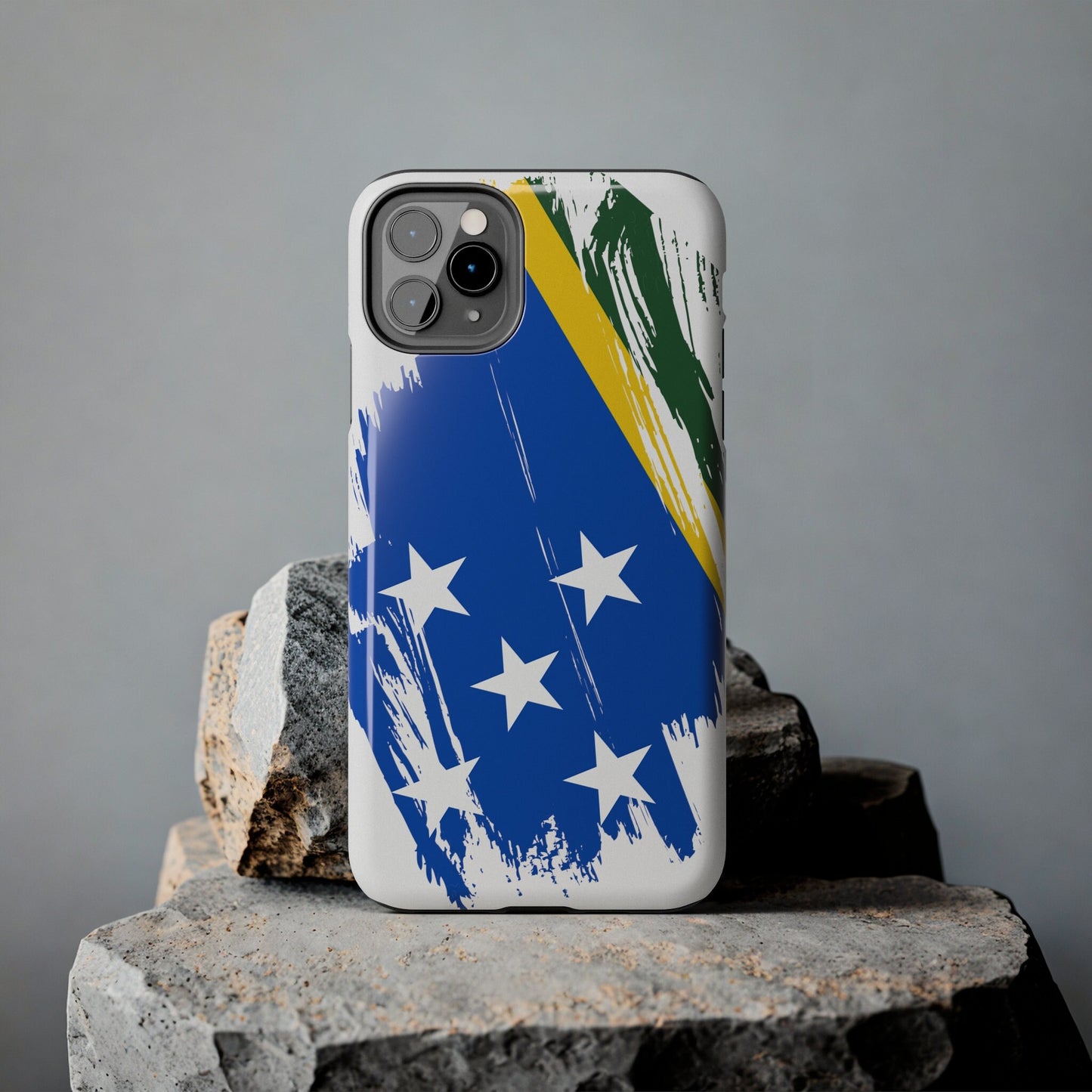 Solomon Islands Flag iPhone Case iPhone 15 14 13 12 Mini 11 XR Xs X 8 7 SE iPhone Pro Max , Iphone cover, Iphone Tough Case