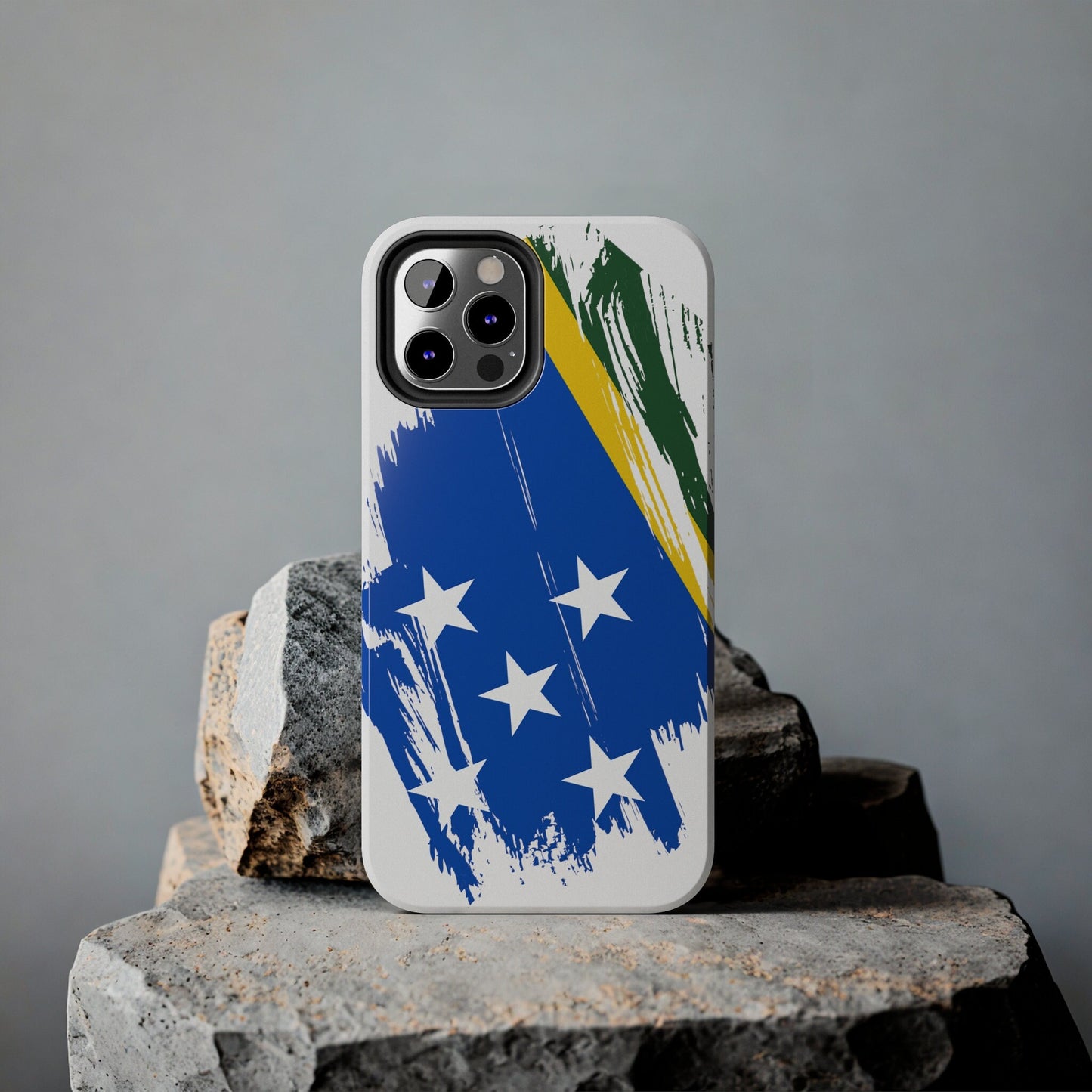 Solomon Islands Flag iPhone Case iPhone 15 14 13 12 Mini 11 XR Xs X 8 7 SE iPhone Pro Max , Iphone cover, Iphone Tough Case