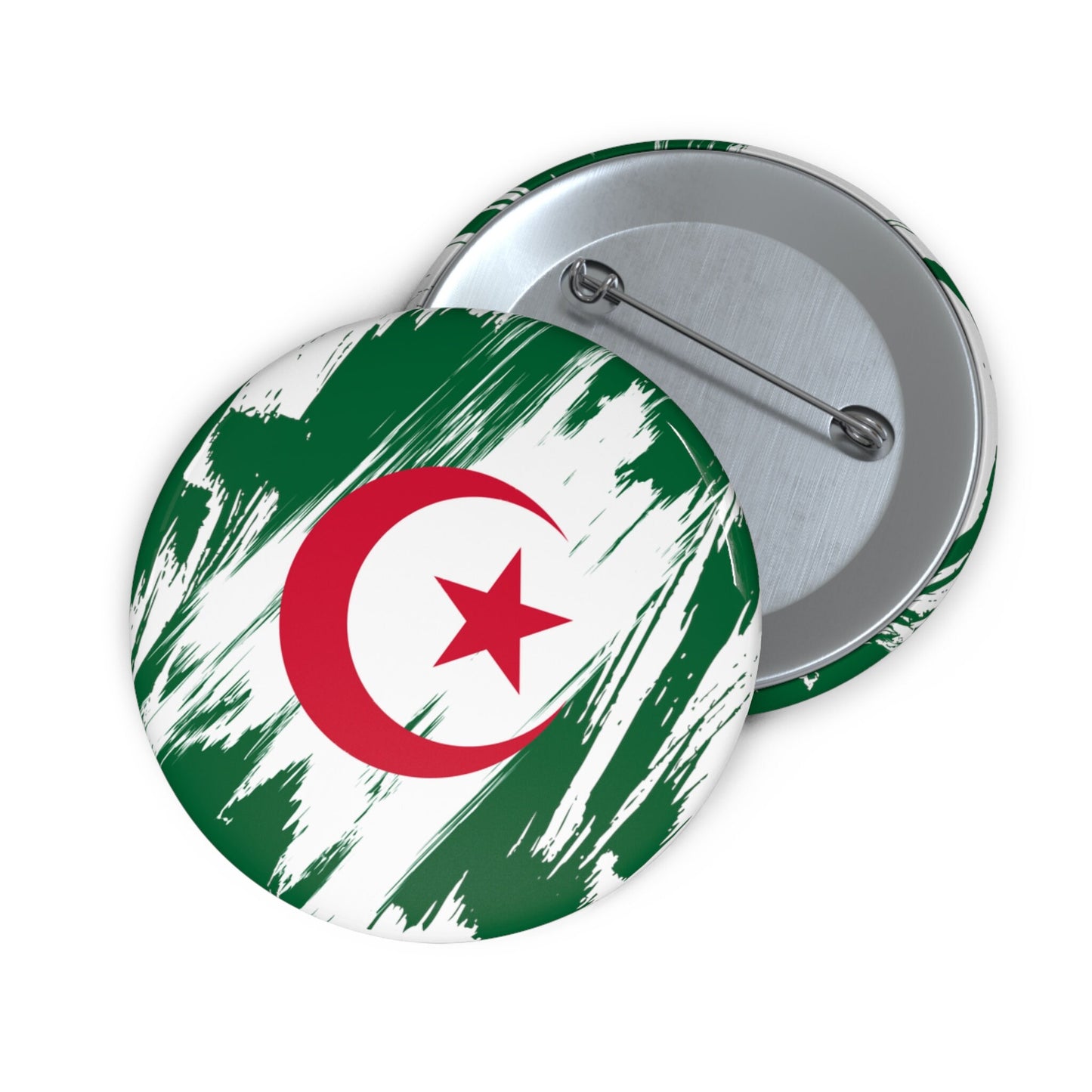 Algeria Flag Pin Button - Custom Pinback, Patriotic Campaign Buttons, Personalized Birthday Pins, Collectible Badge, Metal Pin