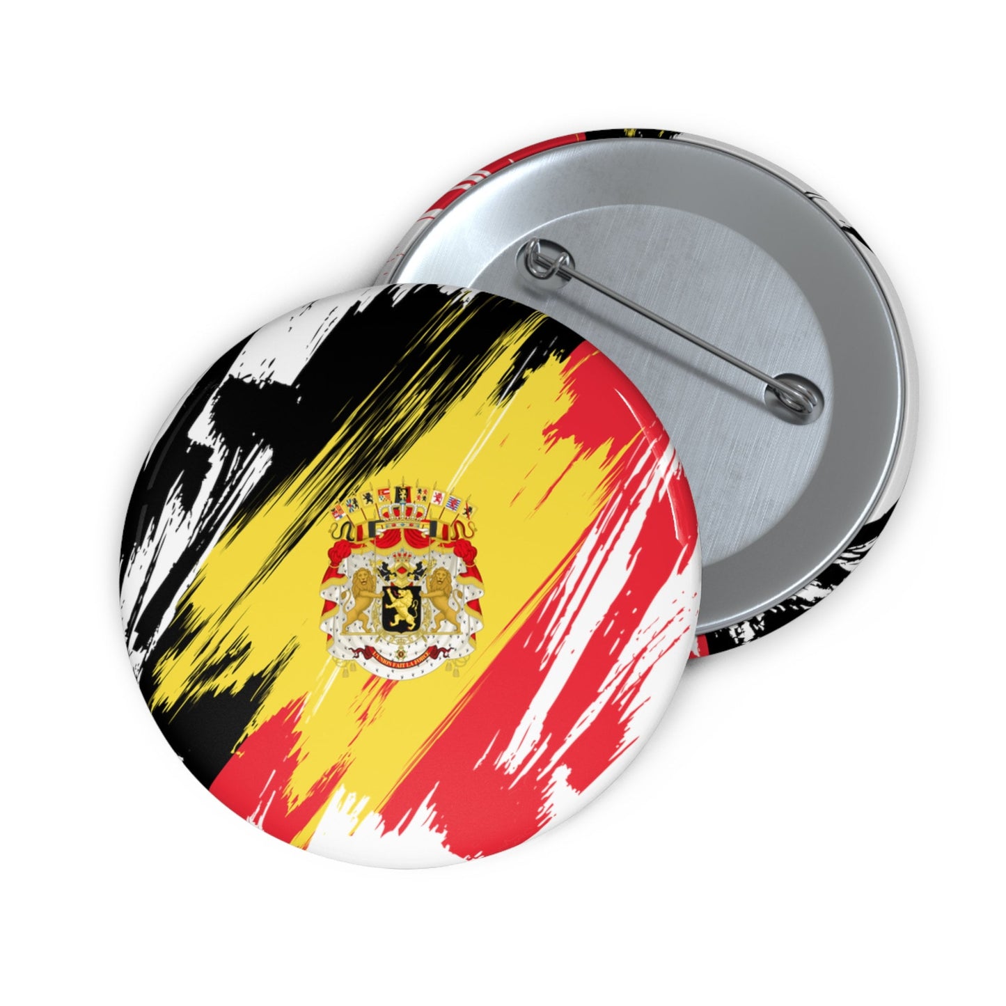 Belgium Flag Pin Button - Custom Pinback, Patriotic Campaign Buttons, Personalized Birthday Pins, Collectible Badge, Metal Pin