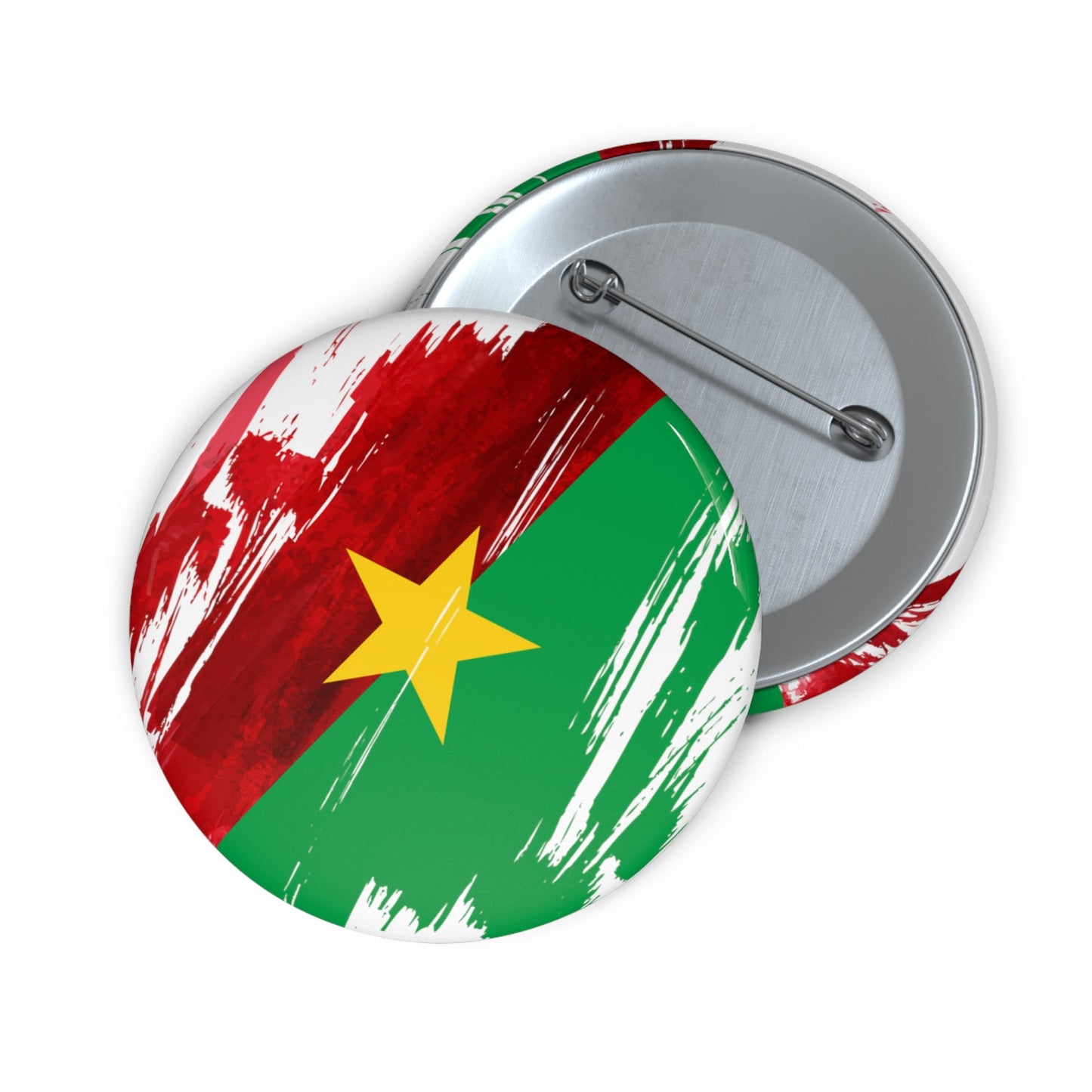 Burkina Faso Flag Pin Button - Custom Pinback, Patriotic Campaign Buttons, Personalized Birthday Pins, Collectible Badge, Metal Pin