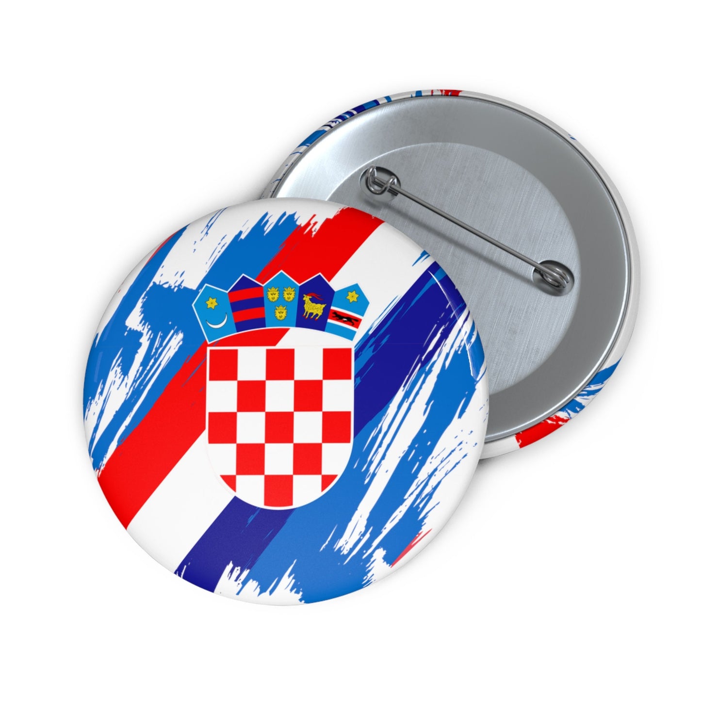 Croatia Flag Pin Button - Custom Pinback, Patriotic Campaign Buttons, Personalized Birthday Pins, Collectible Badge, Metal Pin