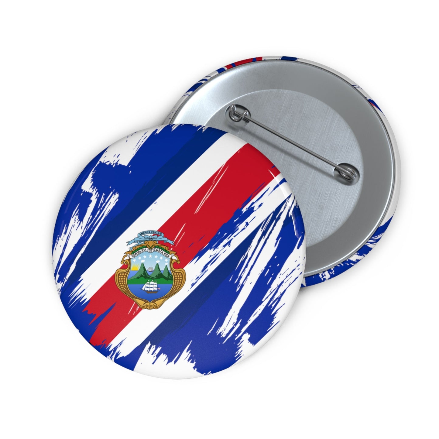 Costa Rica Flag Pin Button - Custom Pinback, Patriotic Campaign Buttons, Personalized Birthday Pins, Collectible Badge, Metal Pin