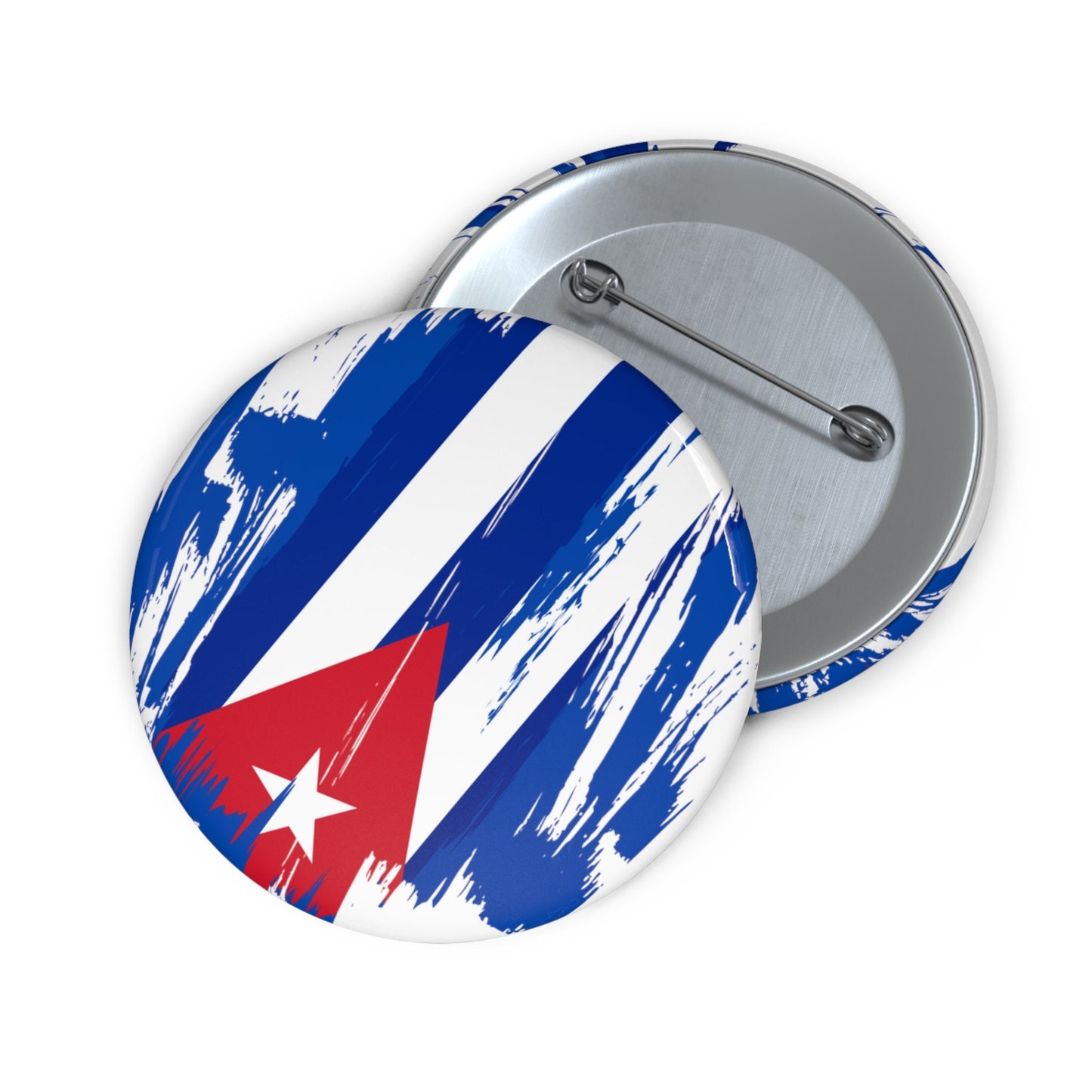 Cuba Flag Pin Button - Custom Pinback, Patriotic Campaign Buttons, Personalized Birthday Pins, Collectible Badge, Metal Pin