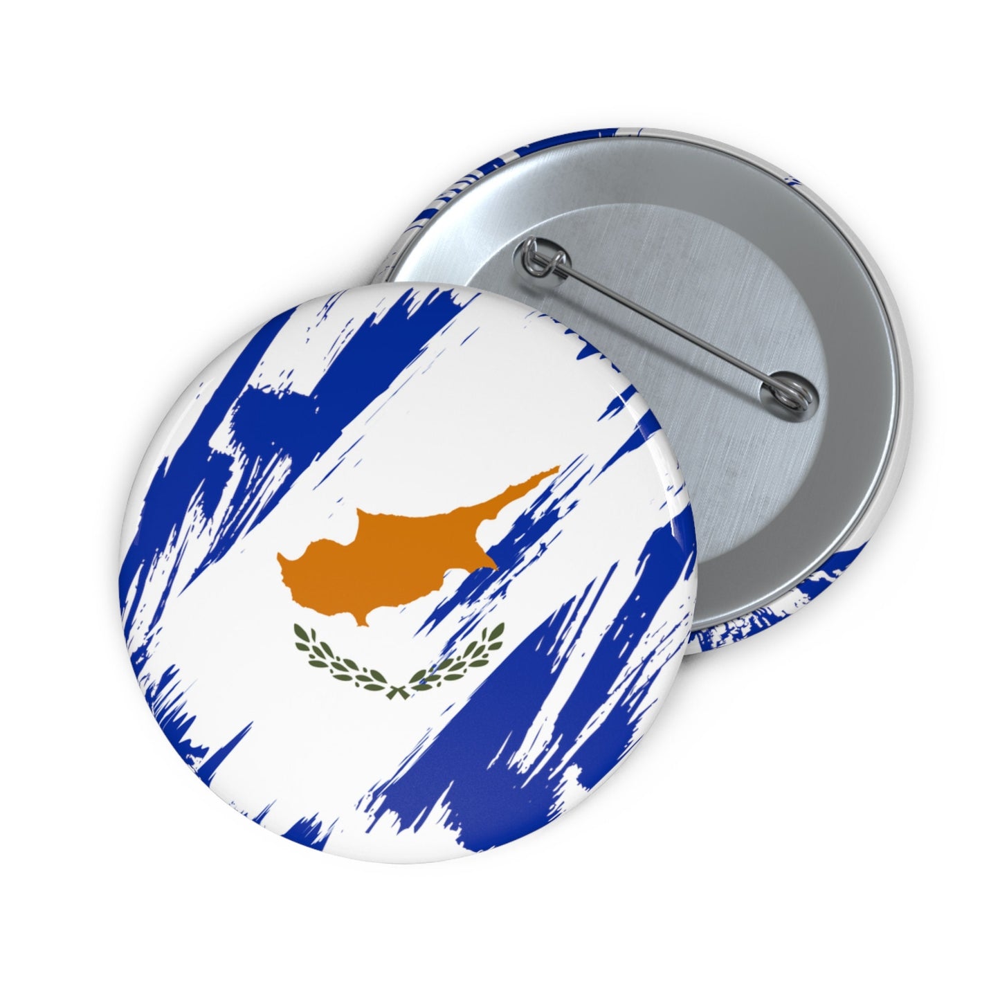 Cyprus Flag Pin Button - Custom Pinback, Patriotic Campaign Buttons, Personalized Birthday Pins, Collectible Badge, Metal Pin