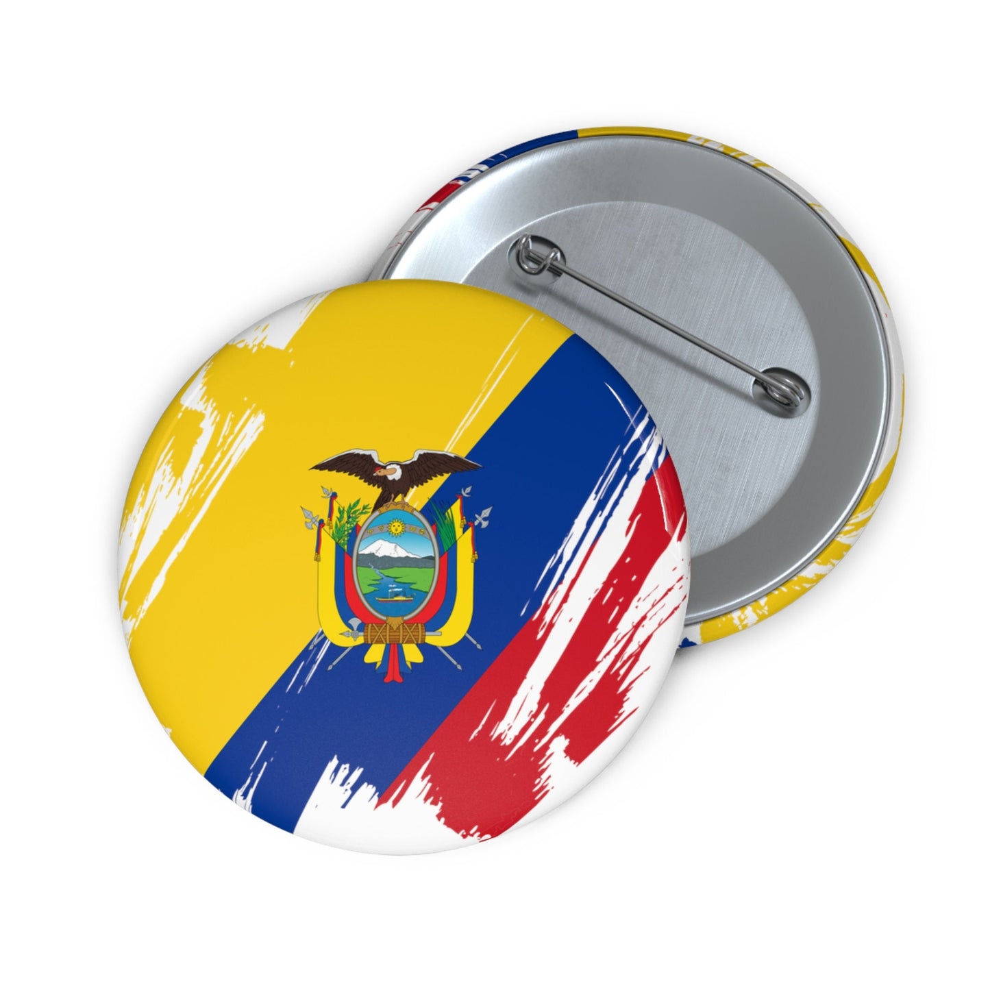 Ecuador Flag Pin Button - Custom Pinback, Patriotic Campaign Buttons, Personalized Birthday Pins, Collectible Badge, Metal Pin