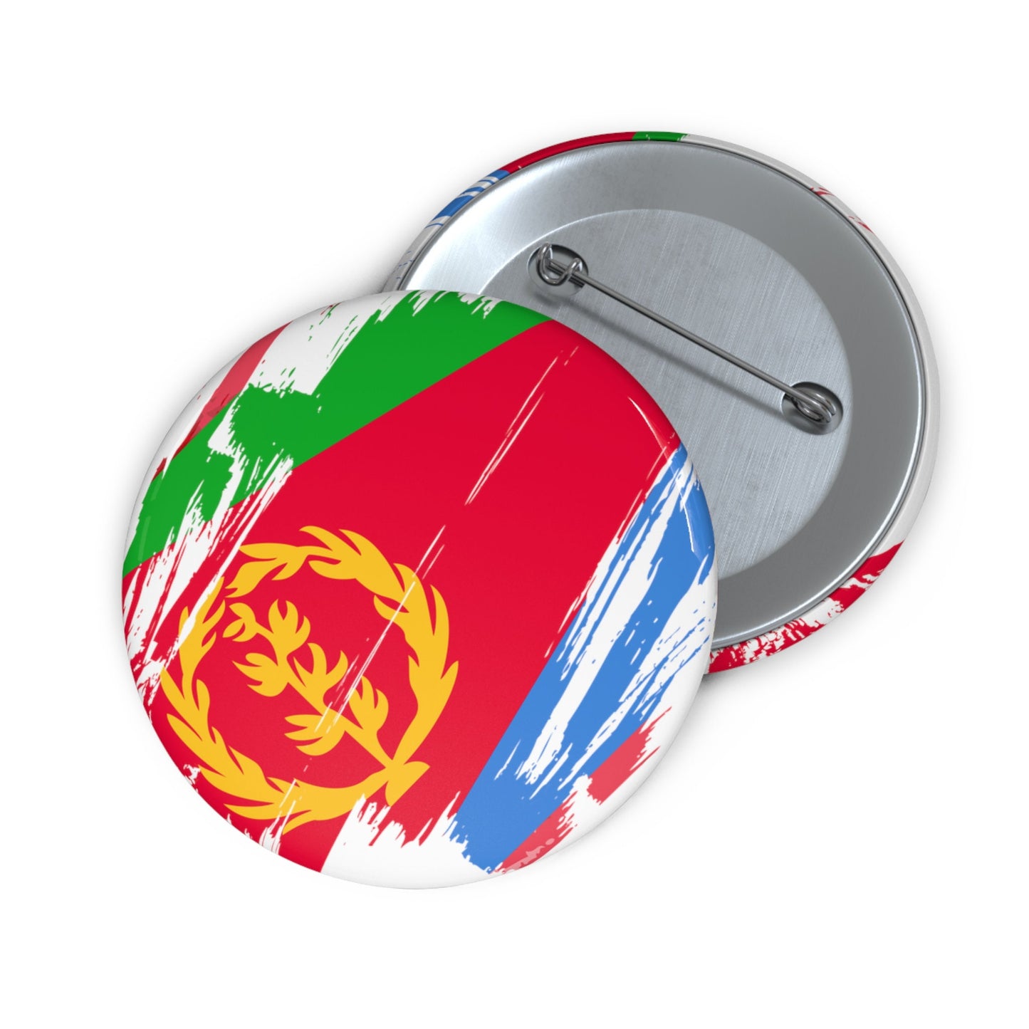 Eritrea Flag Pin Button - Custom Pinback, Patriotic Campaign Buttons, Personalized Birthday Pins, Collectible Badge, Metal Pin