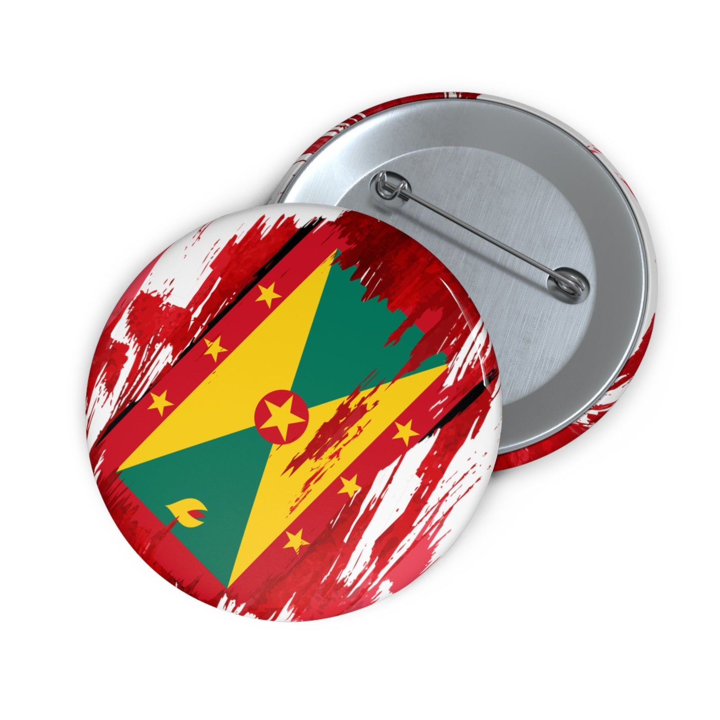 Grenada Flag Pin Button - Custom Pinback, Patriotic Campaign Buttons, Personalized Birthday Pins, Collectible Badge, Metal Pin