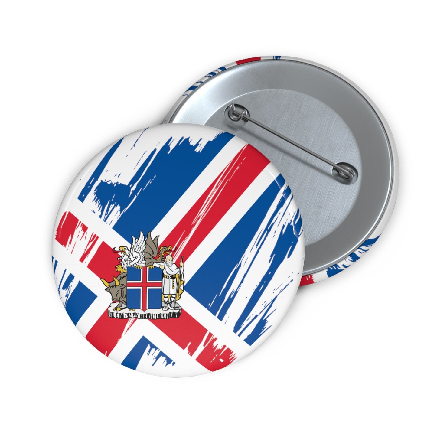 Iceland Flag Pin Button - Custom Pinback, Patriotic Campaign Buttons, Personalized Birthday Pins, Collectible Badge, Metal Pin