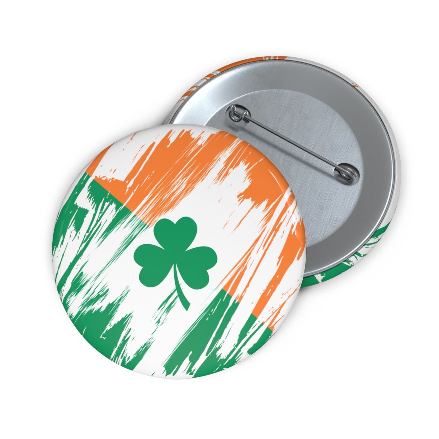 Ireland Flag Pin Button - Custom Pinback, Patriotic Campaign Buttons, Personalized Birthday Pins, Collectible Badge, Metal Pin