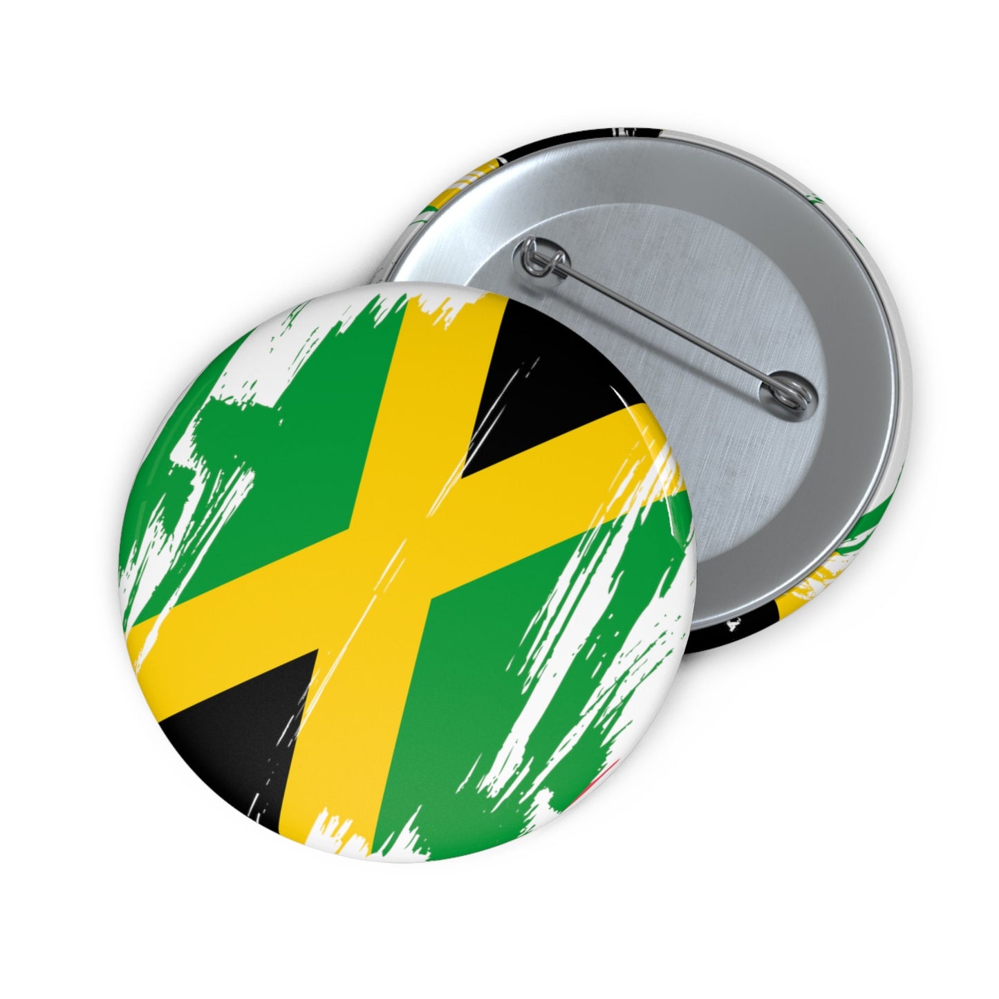 Jamaica Flag Pin Button - Custom Pinback, Patriotic Campaign Buttons, Personalized Birthday Pins, Collectible Badge, Metal Pin