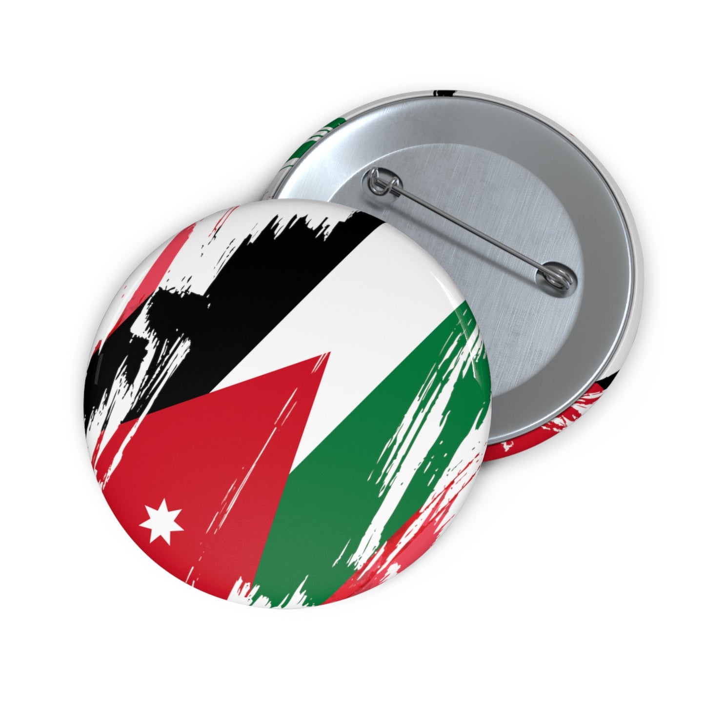 Jordan Flag Pin Button - Custom Pinback, Patriotic Campaign Buttons, Personalized Birthday Pins, Collectible Badge, Metal Pin