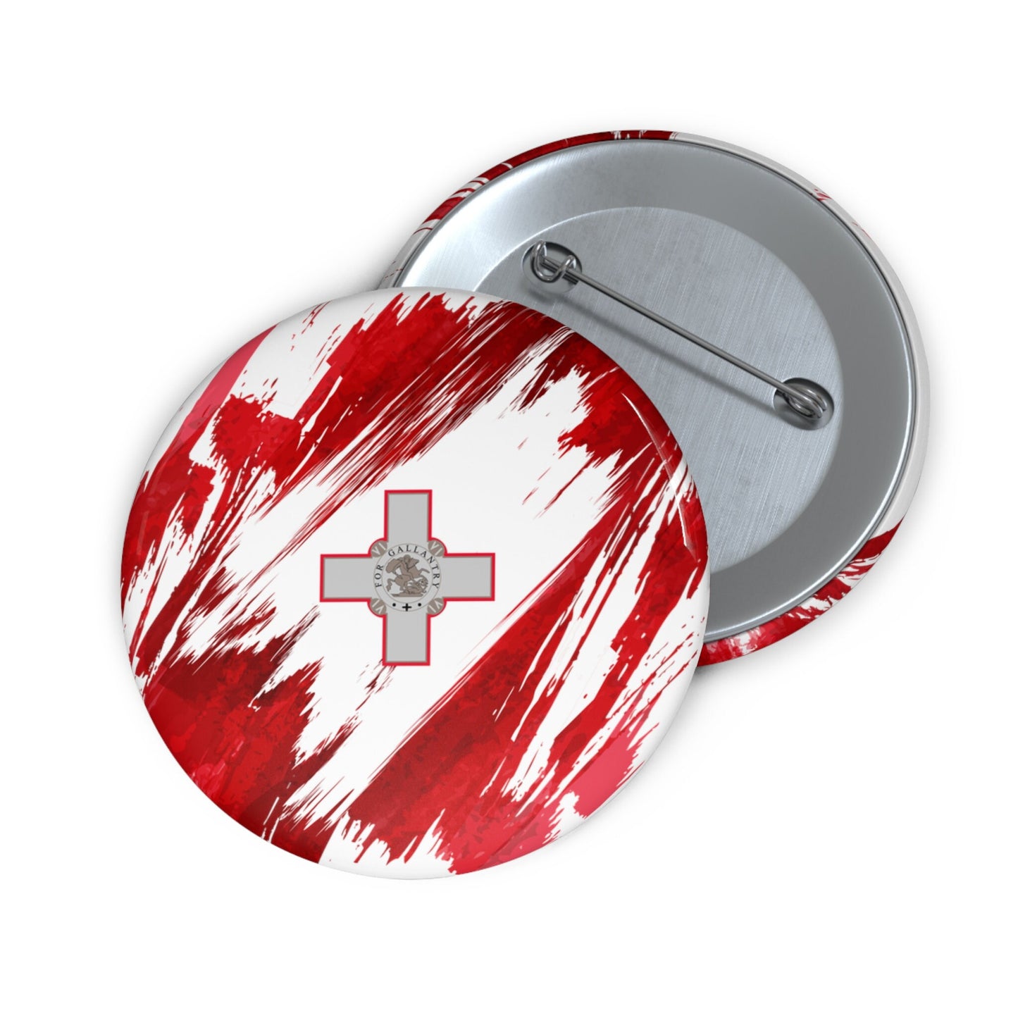 Malta Flag Pin Button - Custom Pinback, Patriotic Campaign Buttons, Personalized Birthday Pins, Collectible Badge, Metal Pin
