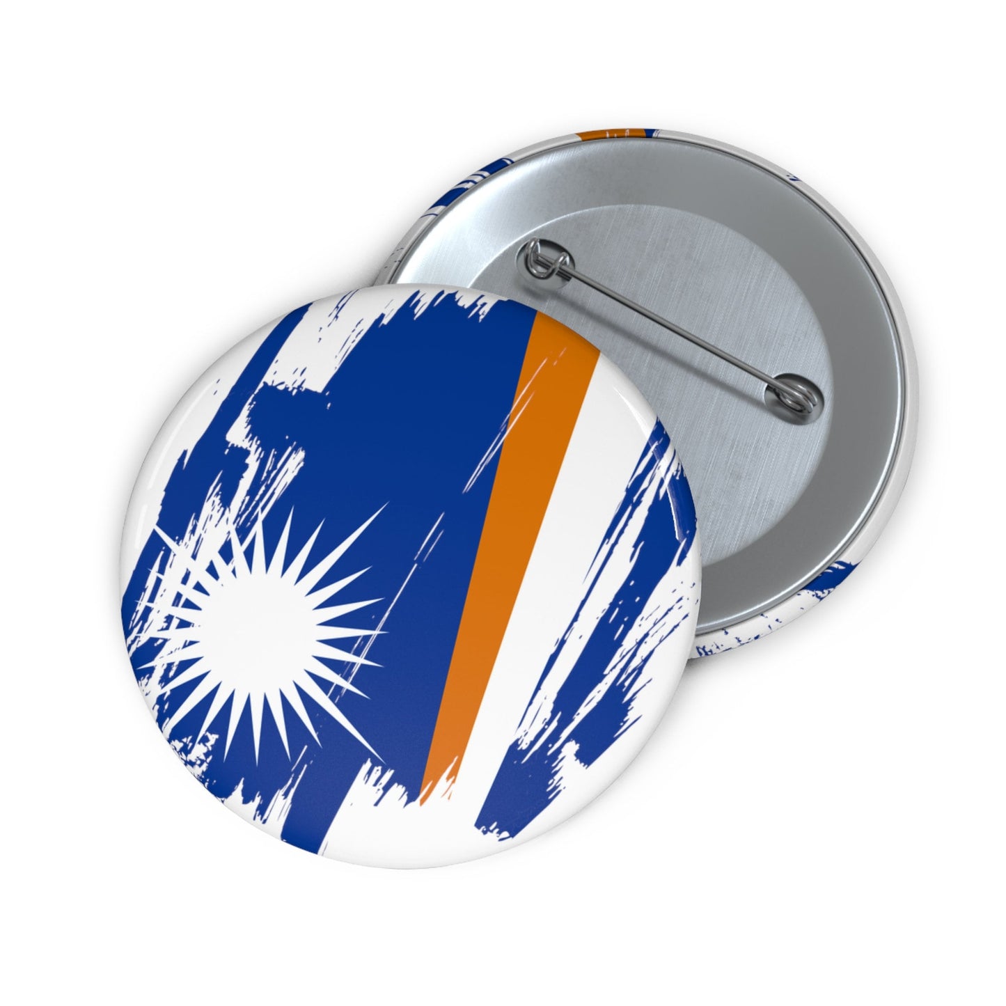 Marshall Islands Flag Pin Button - Custom Pinback, Patriotic Campaign Buttons, Personalized Birthday Pins, Collectible Badge, Metal Pin