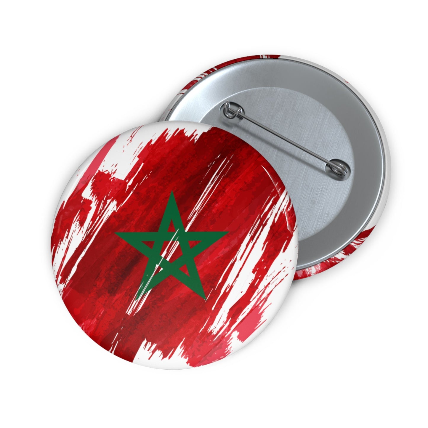 Morocco Flag Pin Button - Custom Pinback, Patriotic Campaign Buttons, Personalized Birthday Pins, Collectible Badge, Metal Pin