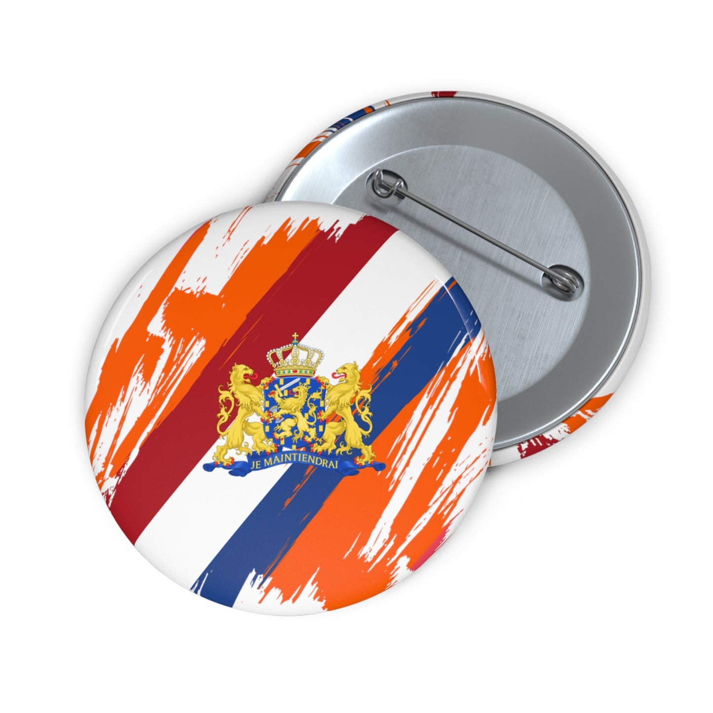 Netherlands Flag Pin Button - Custom Pinback, Patriotic Campaign Buttons, Personalized Birthday Pins, Collectible Badge, Metal Pin