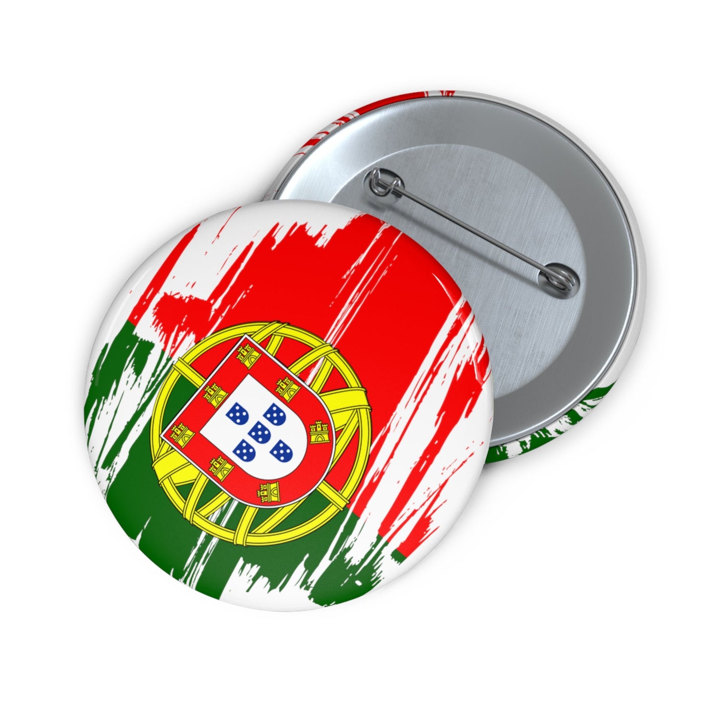 Portugal Flag Pin Button - Custom Pinback, Patriotic Campaign Buttons, Personalized Birthday Pins, Collectible Badge, Metal Pin