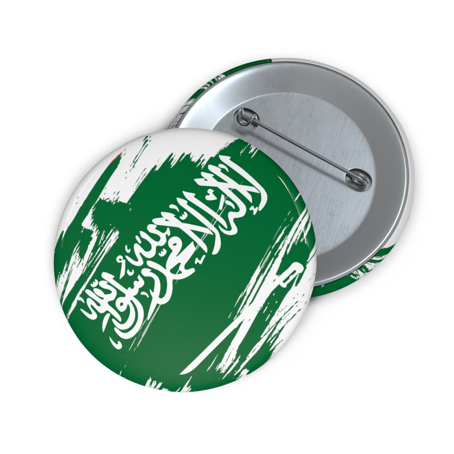 Saudi Arabia Flag Pin Button - Custom Pinback, Patriotic Campaign Buttons, Personalized Birthday Pins, Collectible Badge, Metal Pin