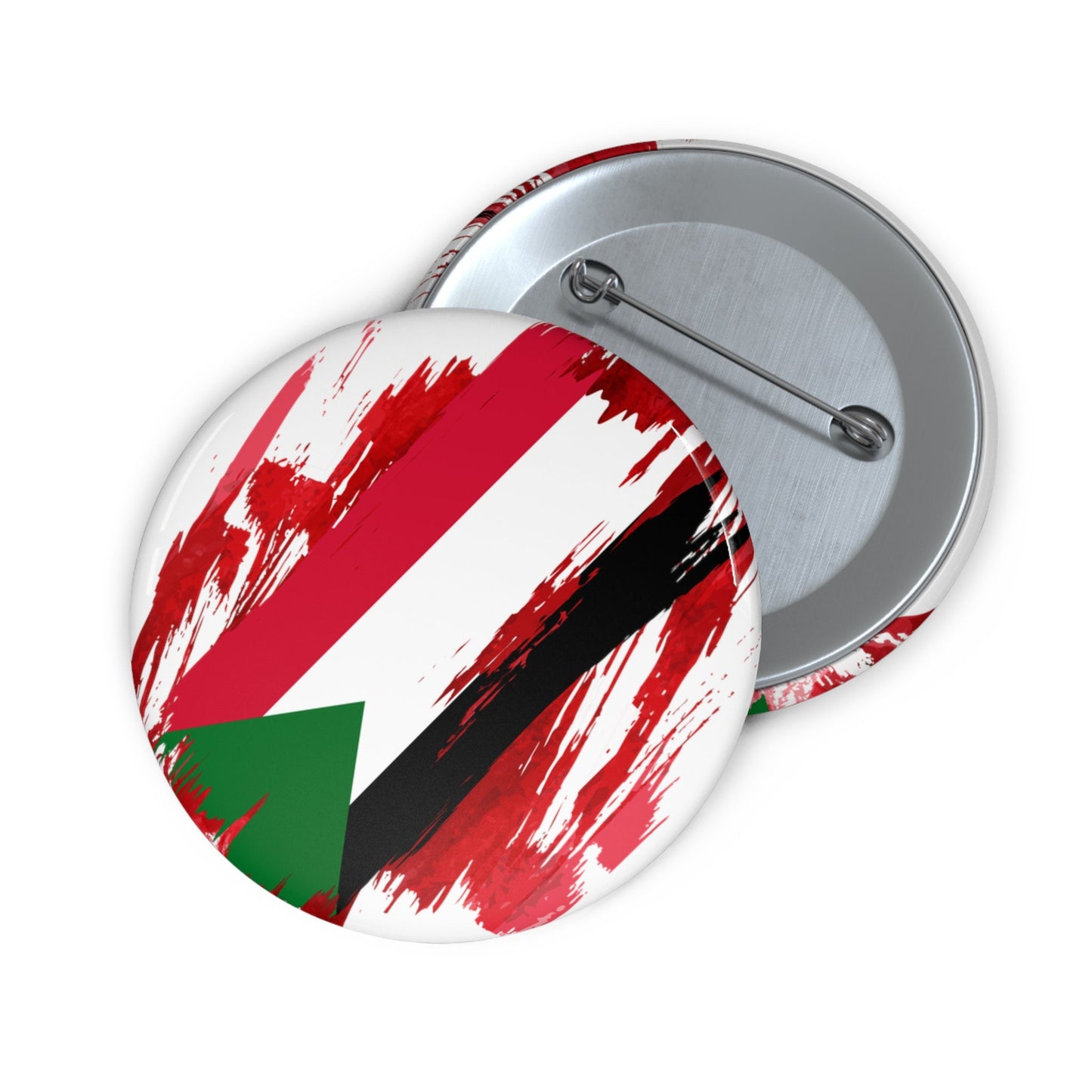 Sudan Flag Pin Button - Custom Pinback, Patriotic Campaign Buttons, Personalized Birthday Pins, Collectible Badge, Metal Pin