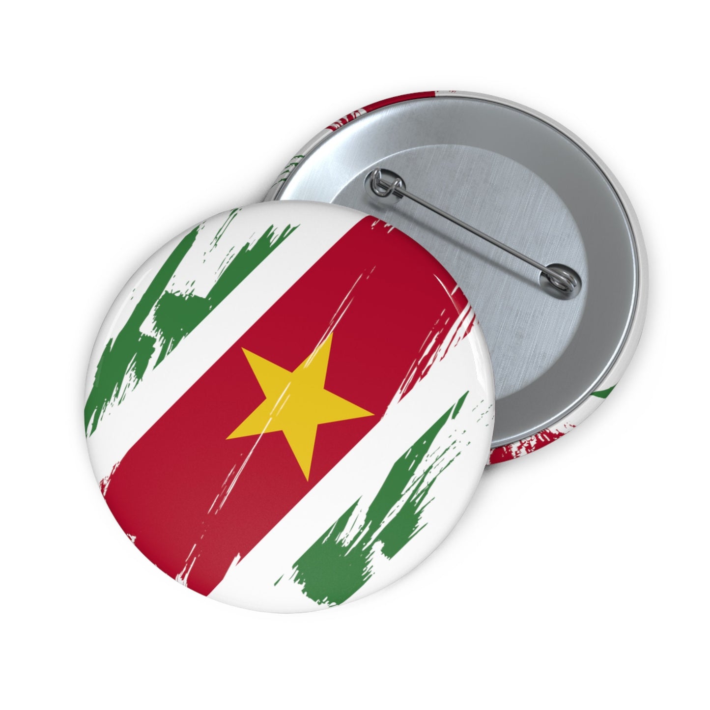 Suriname Flag Pin Button - Custom Pinback, Patriotic Campaign Buttons, Personalized Birthday Pins, Collectible Badge, Metal Pin
