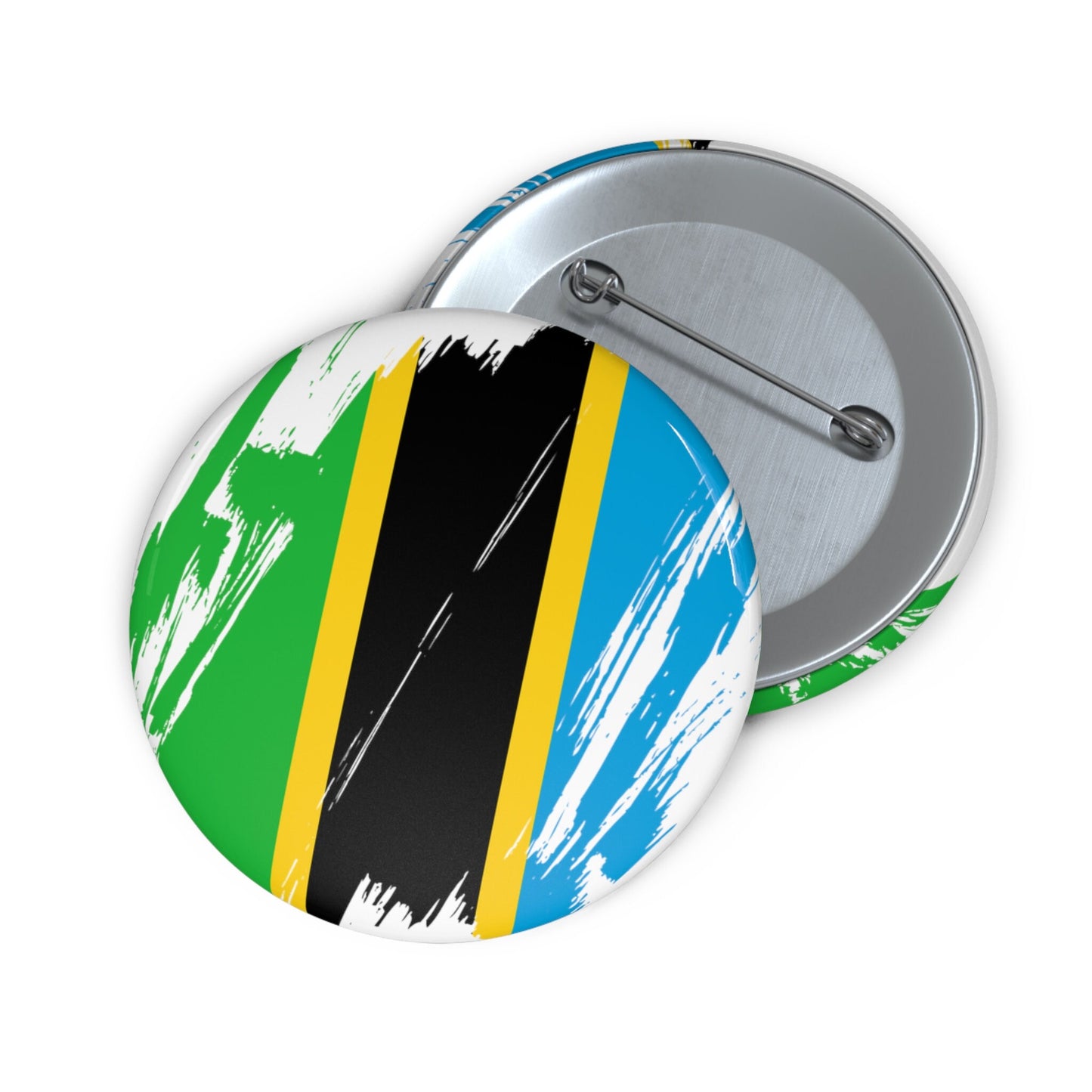 Tanzania Flag Pin Button - Custom Pinback, Patriotic Campaign Buttons, Personalized Birthday Pins, Collectible Badge, Metal Pin