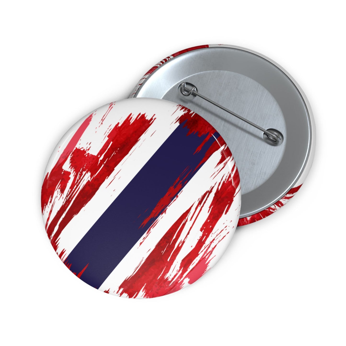 Thailand Flag Pin Button - Custom Pinback, Patriotic Campaign Buttons, Personalized Birthday Pins, Collectible Badge, Metal Pin