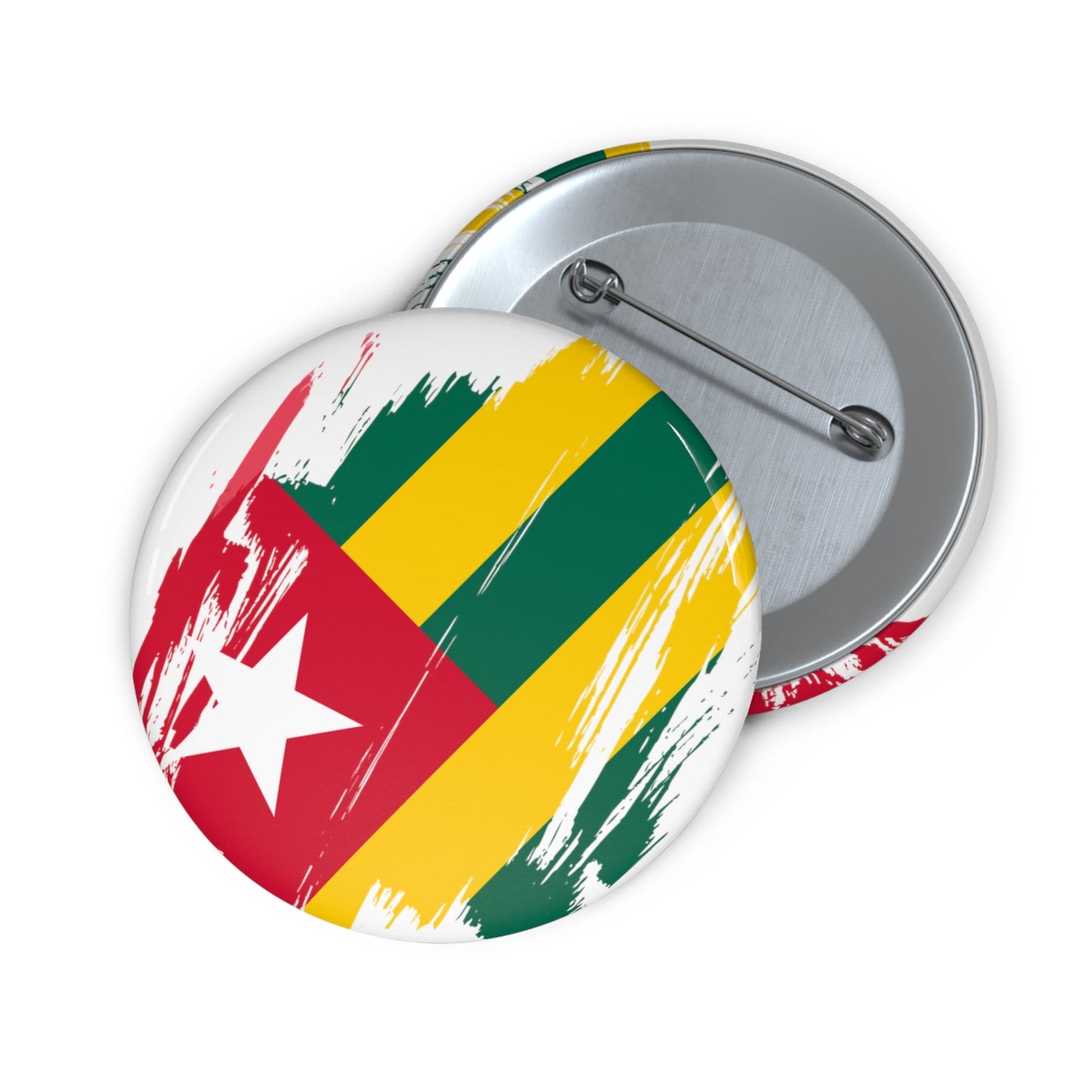 Togo Flag Pin Button - Custom Pinback, Patriotic Campaign Buttons, Personalized Birthday Pins, Collectible Badge, Metal Pin