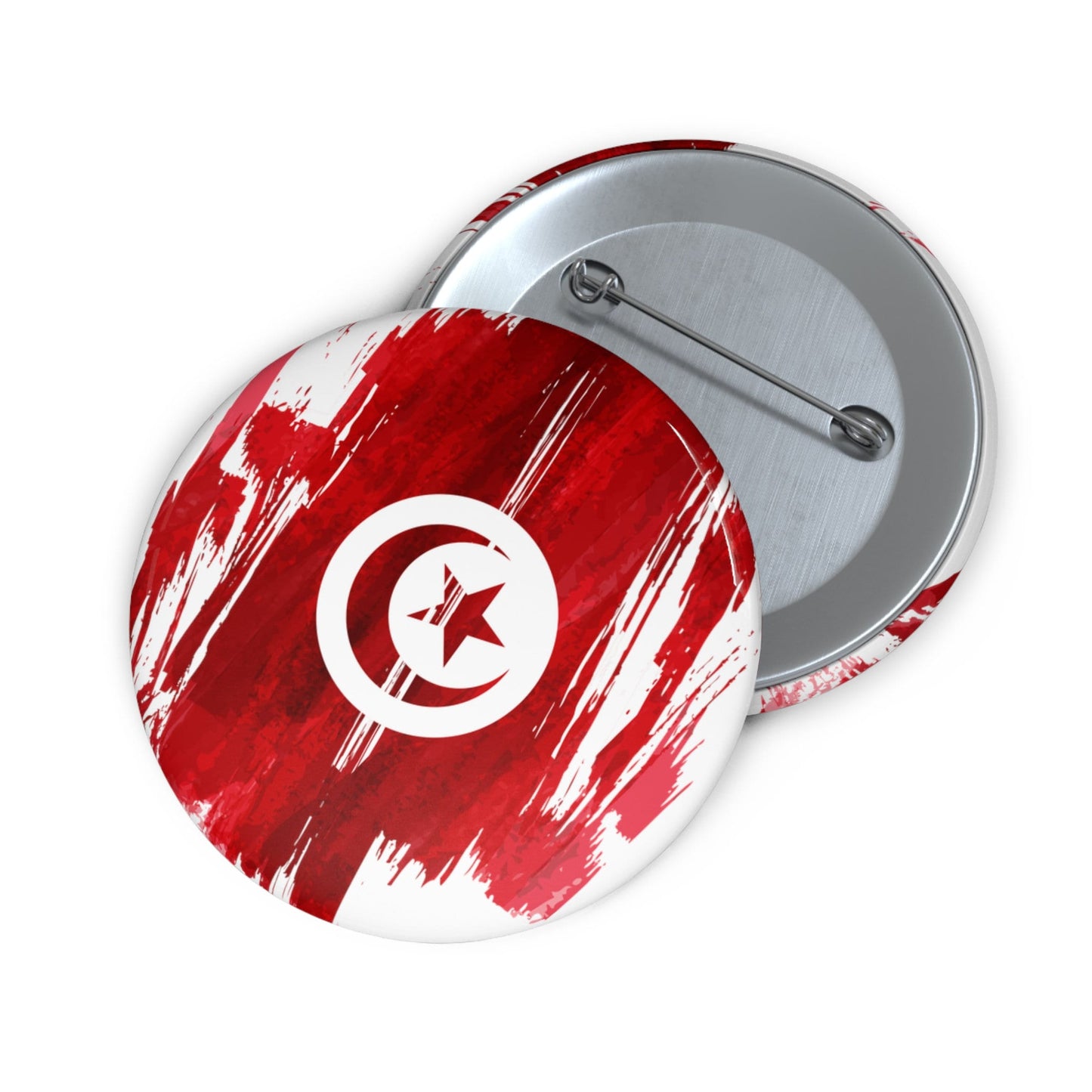 Tunisia Flag Pin Button - Custom Pinback, Patriotic Campaign Buttons, Personalized Birthday Pins, Collectible Badge, Metal Pin