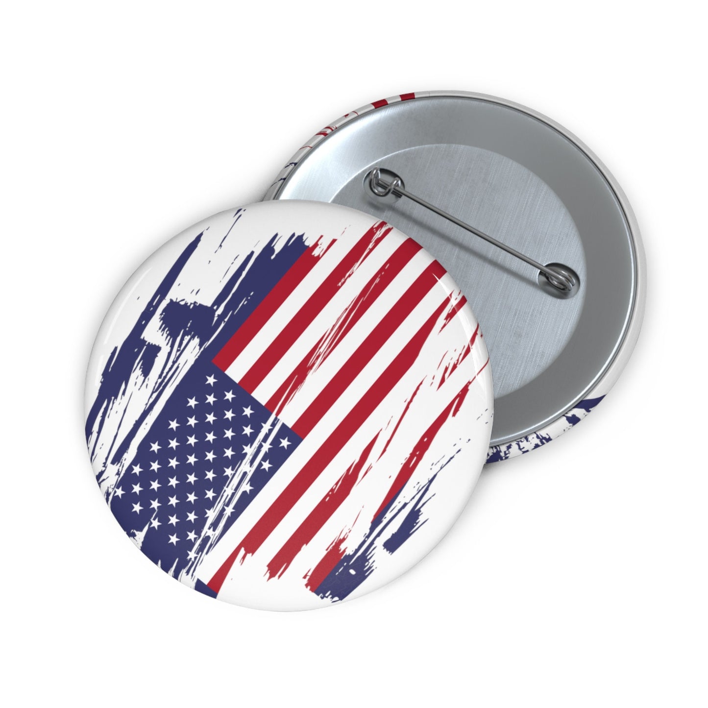 United States of America Flag Pin Button - Custom Pinback, Patriotic Campaign Buttons, Personalized Birthday Pins, Metal Pin