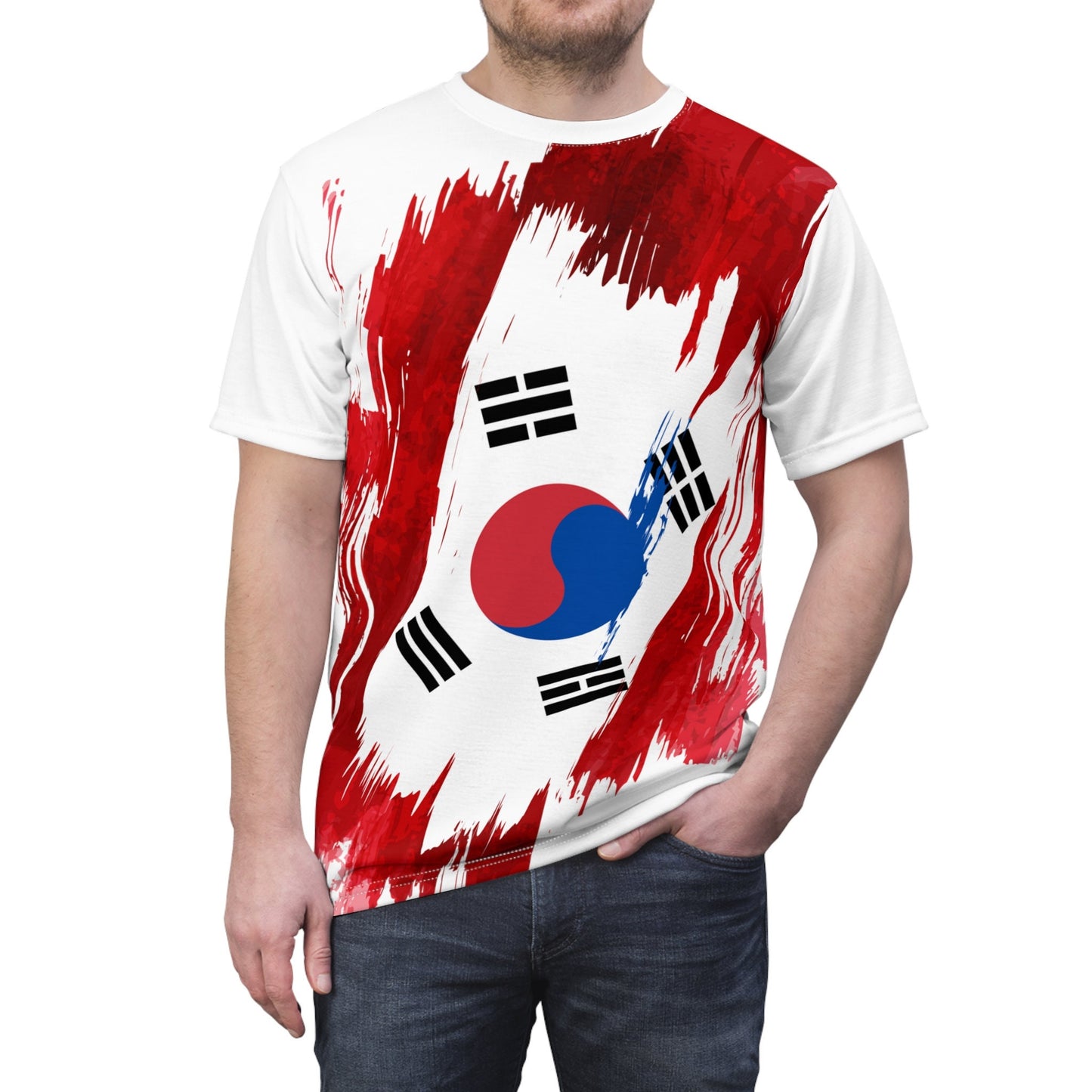 South Korea Flag T-shirt | South Korea T-shirt | All over print Unisex T-shirt with South Korea Flag