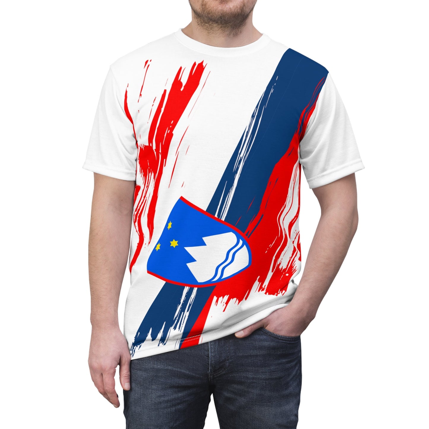 Slovenia Flag T-shirt | Slovenia T-shirt | All over print Unisex T-shirt with Slovenia Flag