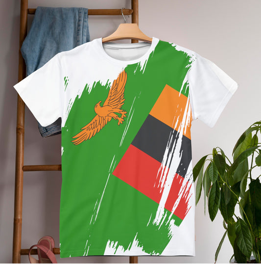 Zambia Flag T-shirt | Zambia T-shirt | All over print Unisex T-shirt with Zambia Flag