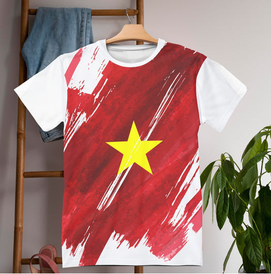 Vietnam Flag T-shirt | Vietnam T-shirt | All over print Unisex T-shirt with Vietnam Flag