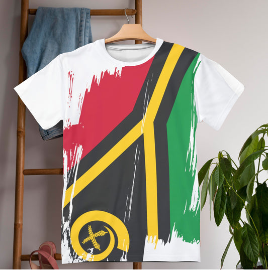 Vanuatu Flag T-shirt | Vanuatu T-shirt | All over print Unisex T-shirt with Vanuatu Flag