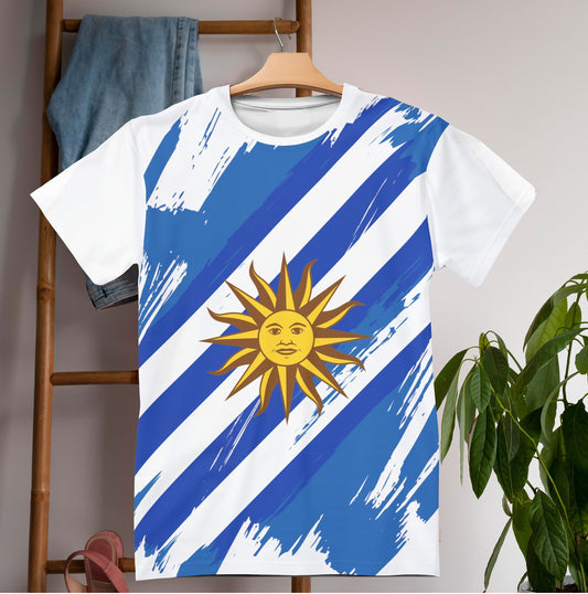 Uruguay Flag T-shirt | Uruguay T-shirt | All over print Unisex T-shirt with Uruguay Flag