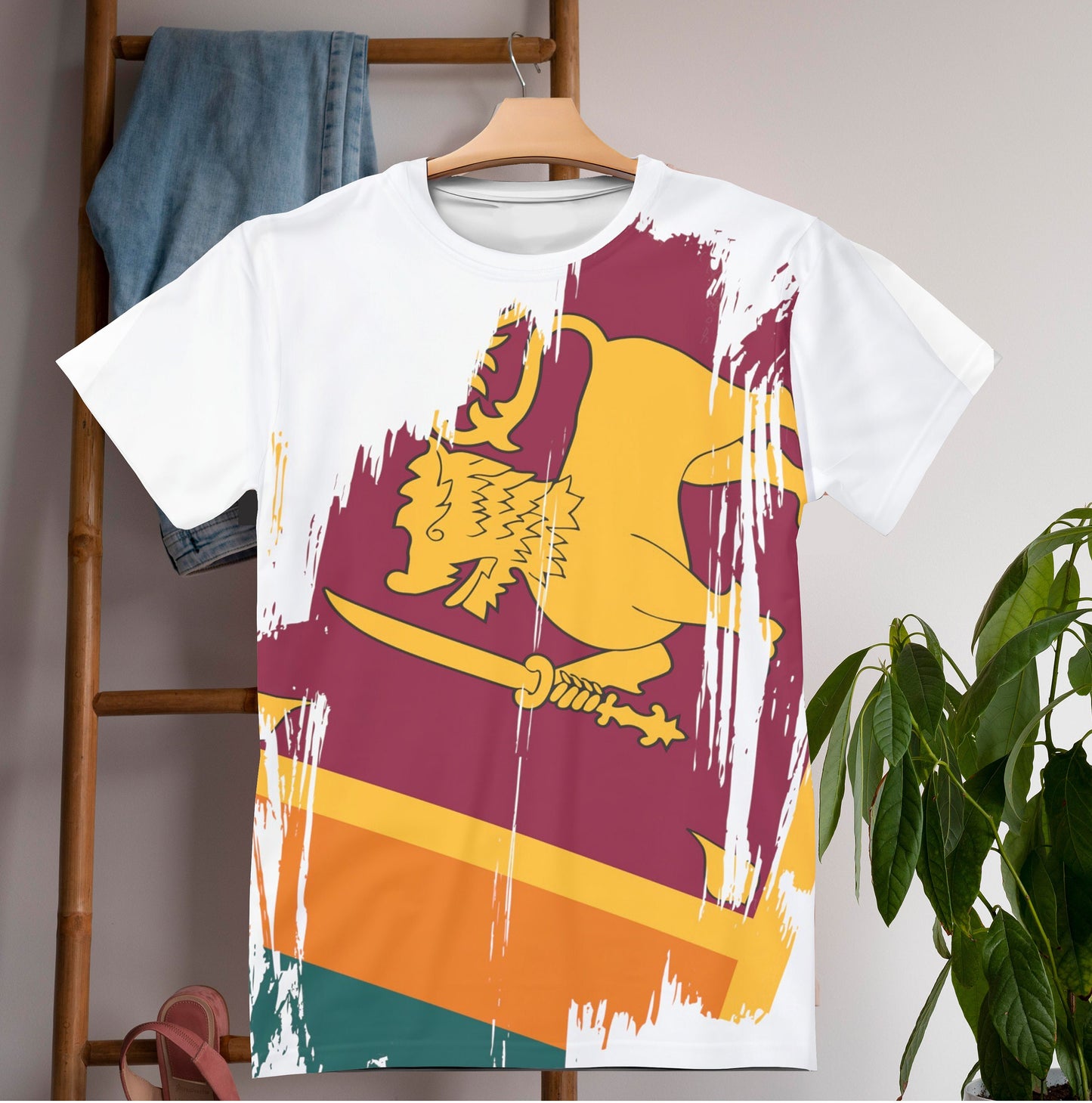 Sri Lanka Flag T-shirt | Sri Lanka T-shirt | All over print Unisex T-shirt with Sri Lanka Flag