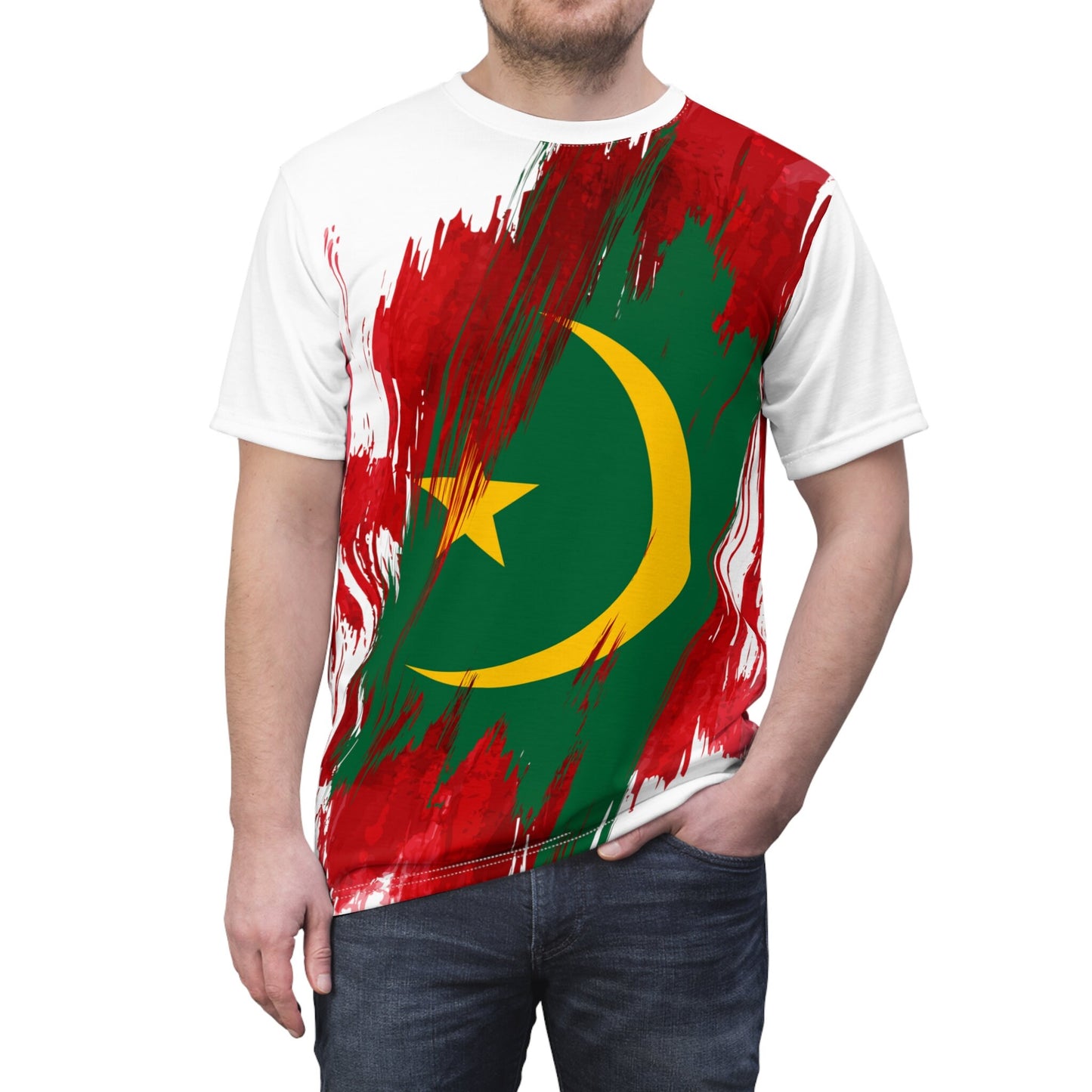 Mauritania Flag T-shirt | Mauritania T-shirt | All over print Unisex T-shirt with Mauritania Flag