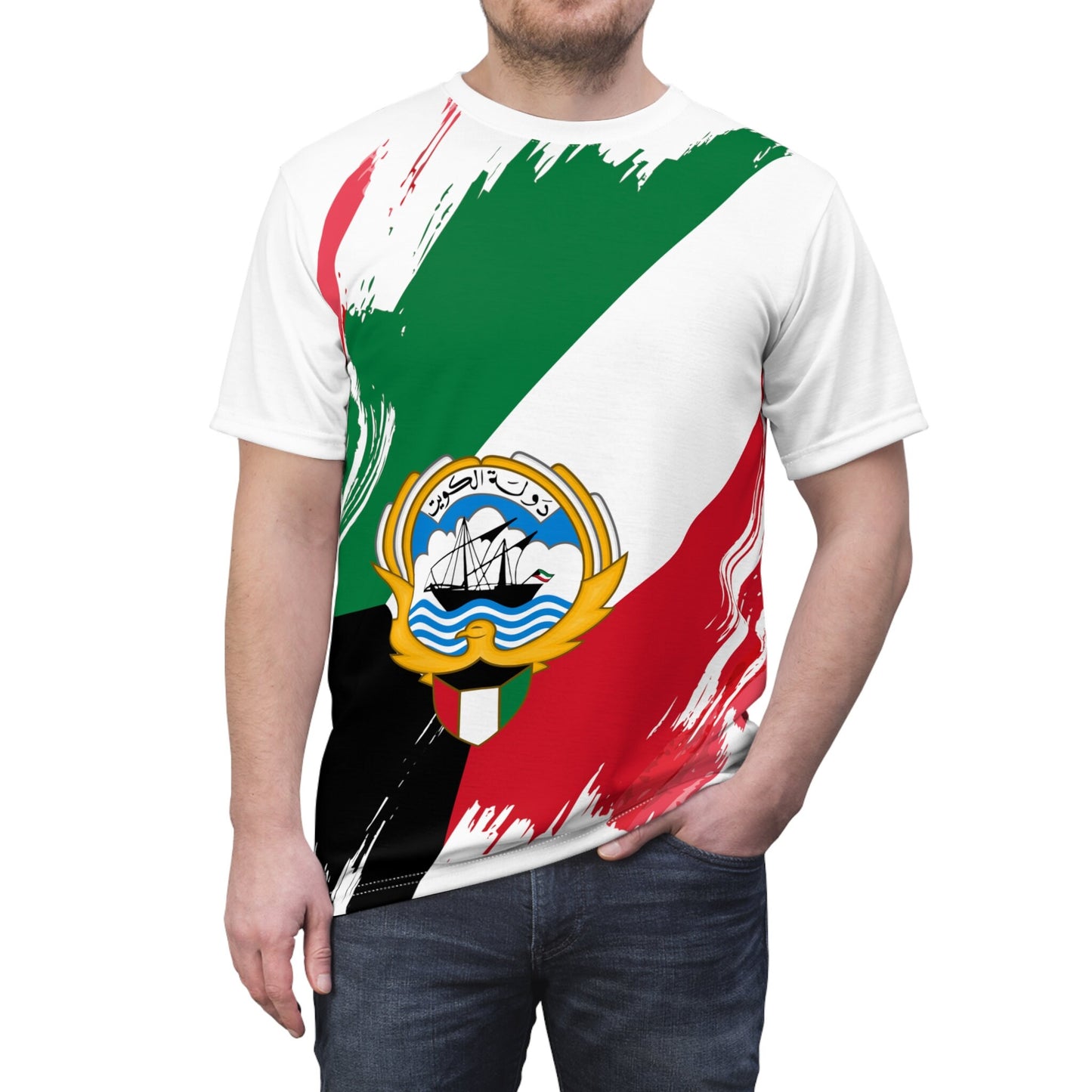 Kuwait Flag T-shirt | Kuwait T-shirt | All over print Unisex T-shirt with Kuwait Flag