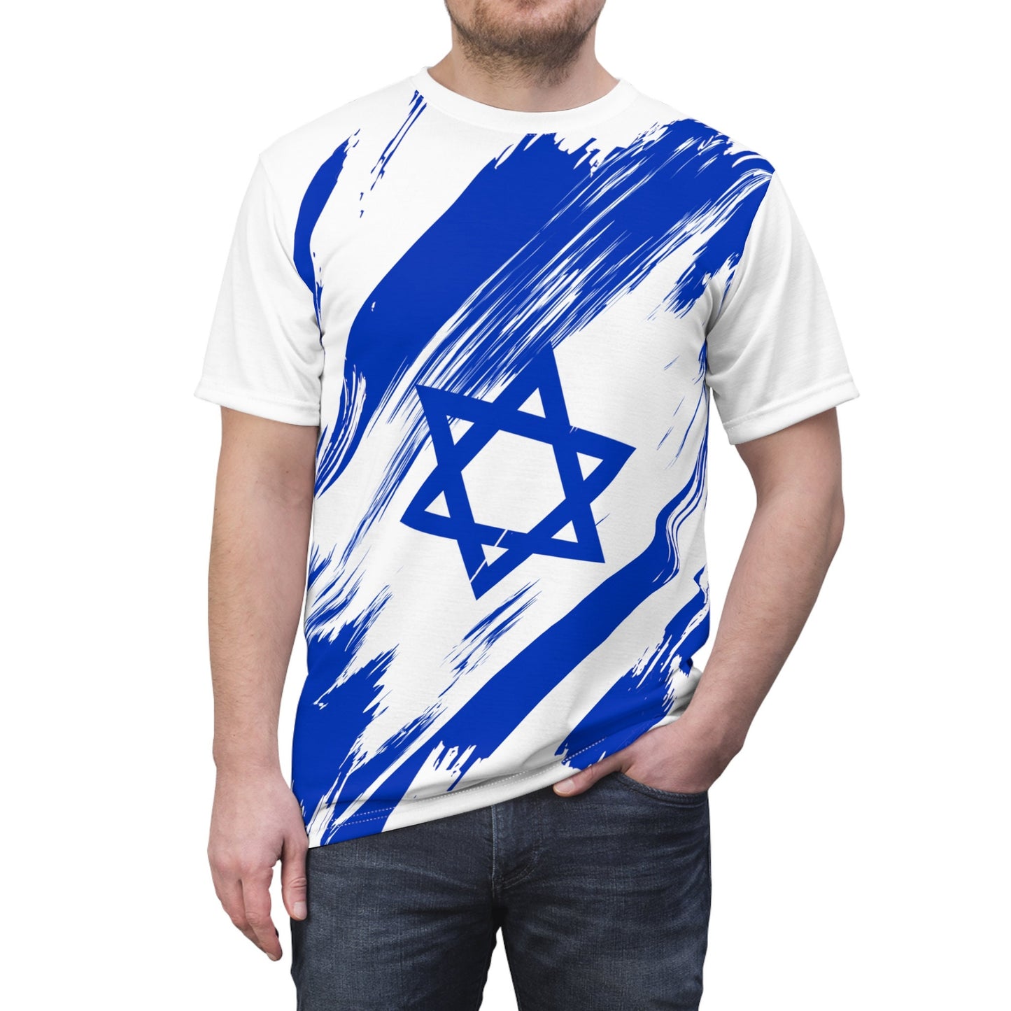 Israel Flag T-shirt | Israel T-shirt | All over print Unisex T-shirt with Israel Flag