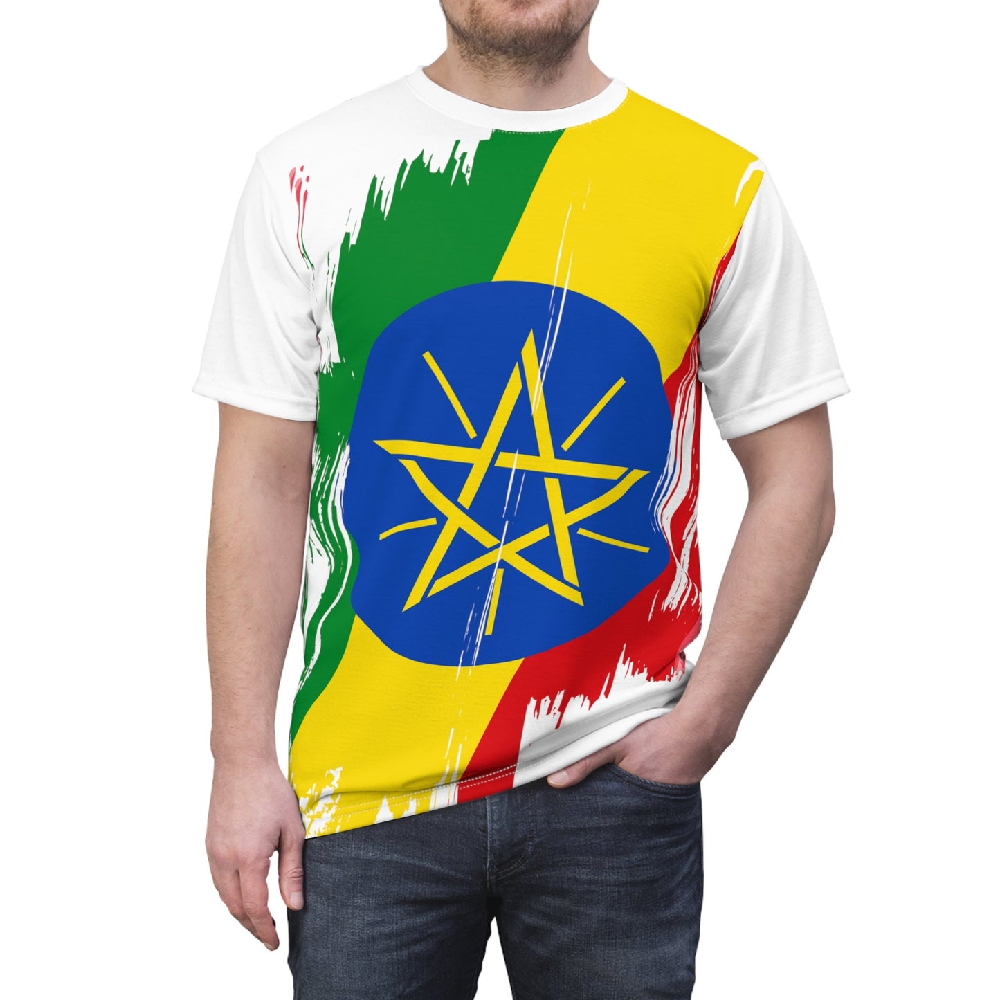 Ethiopia Flag T-shirt | Ethiopia T-shirt | All over print Unisex T-shirt with Ethiopia Flag
