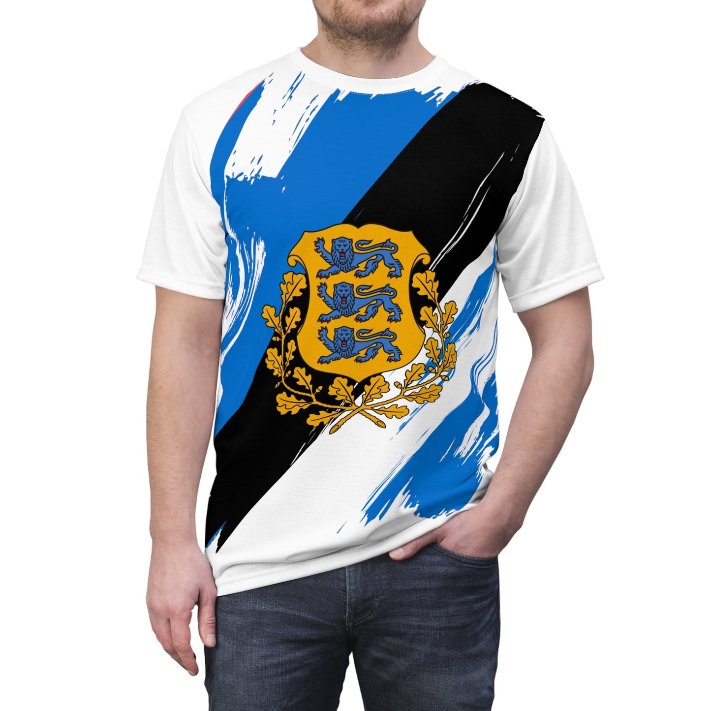Estonia Flag T-shirt | Estonia T-shirt | All over print Unisex T-shirt with Estonia Flag