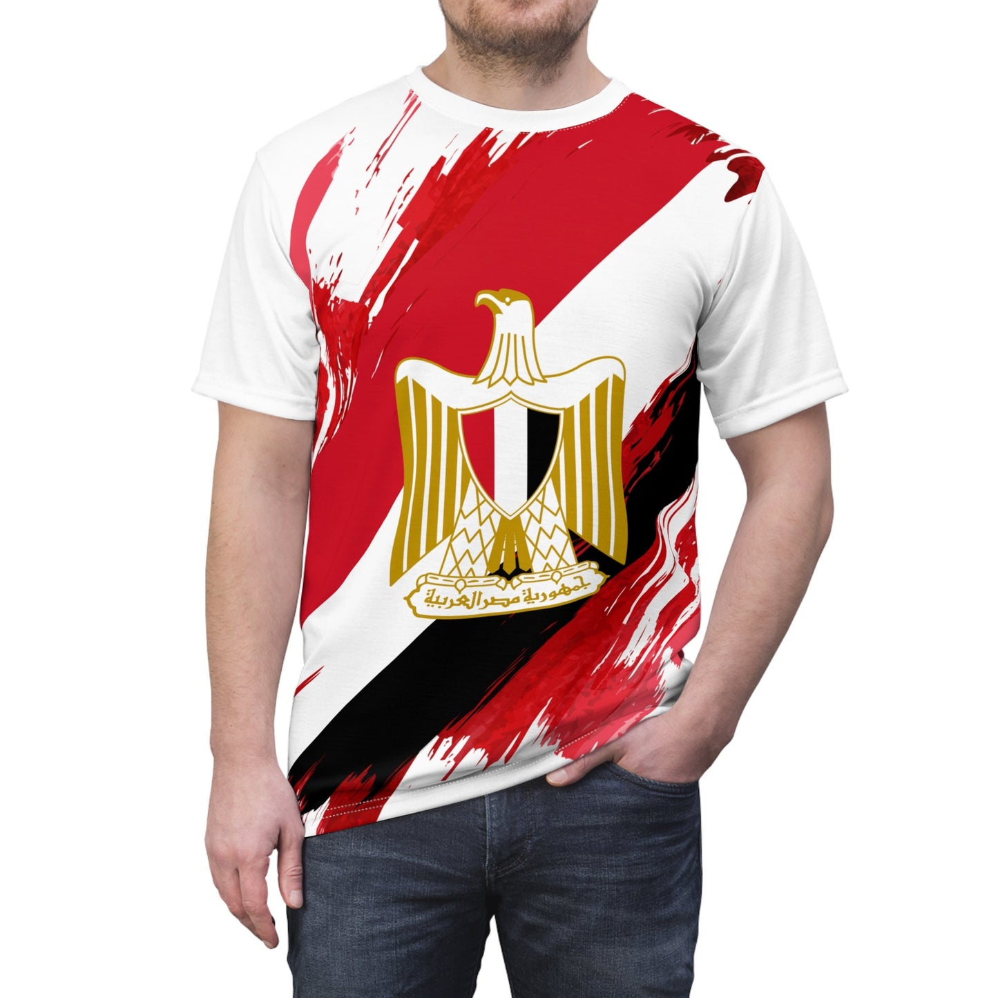 Egypt Flag T-shirt | Egypt T-shirt | All over print Unisex T-shirt with Egypt Flag