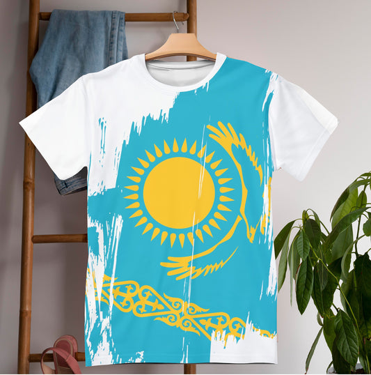 Kazakhstan Flag T-shirt | Kazakhstan T-shirt | All over print Unisex T-shirt with Kazakhstan Flag