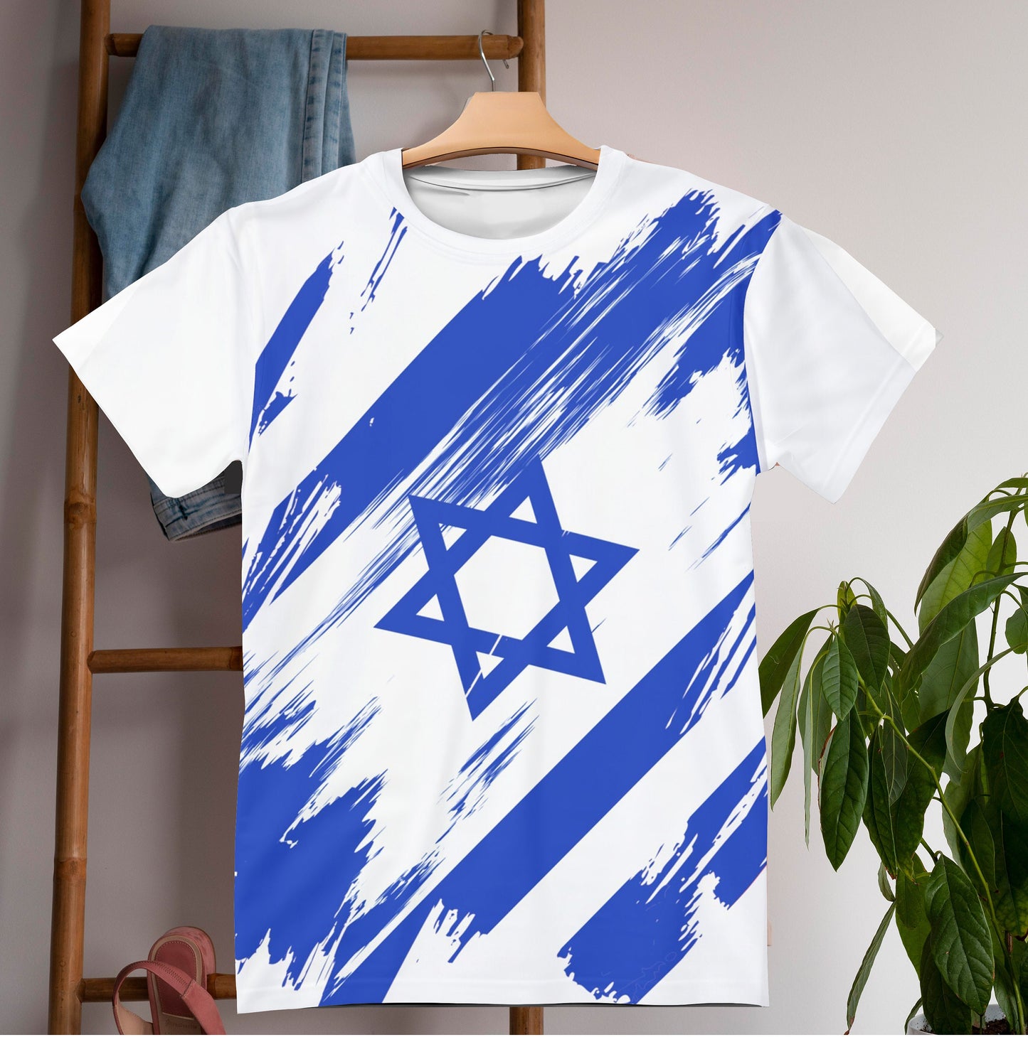 Israel Flag T-shirt | Israel T-shirt | All over print Unisex T-shirt with Israel Flag