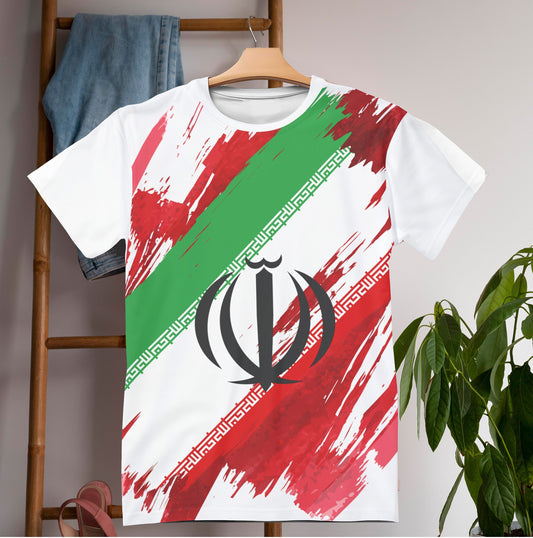 Iran Flag T-shirt | Iran T-shirt | All over print Unisex T-shirt with Iran Flag