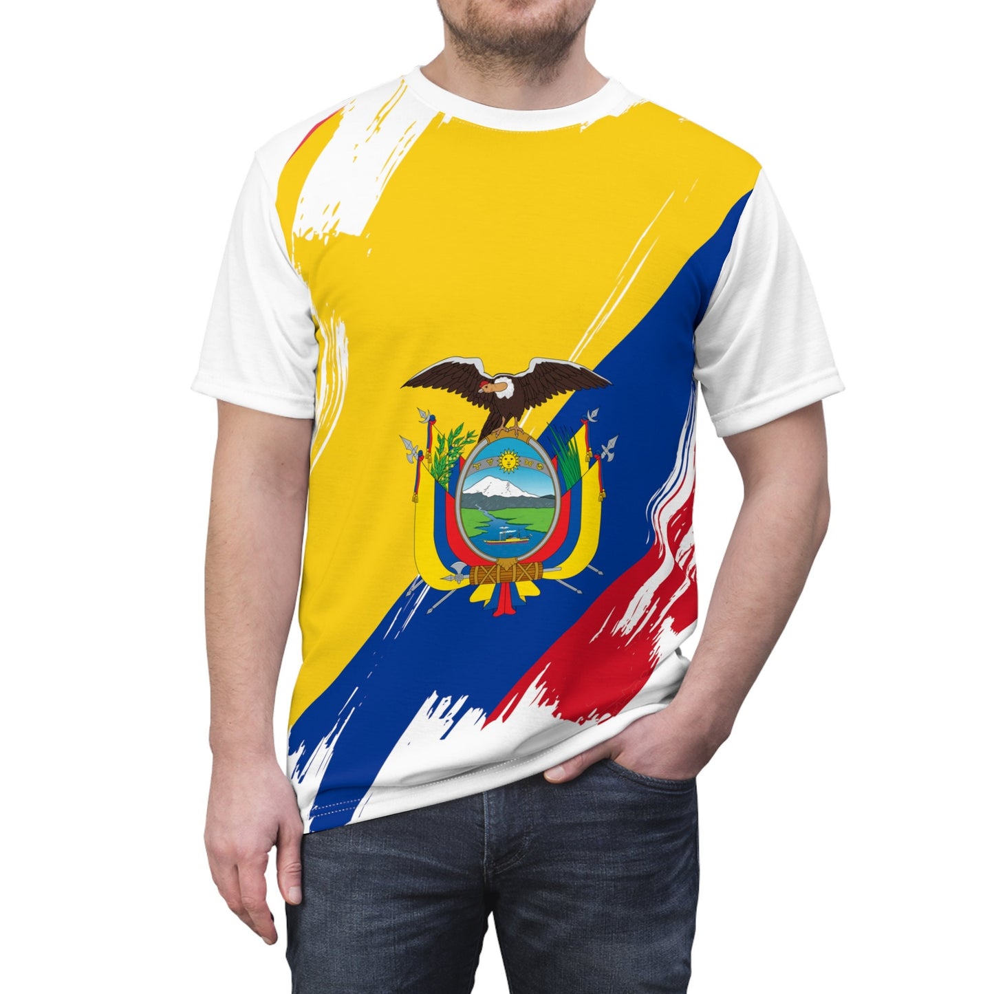 Ecuador Flag T-shirt | Ecuador T-shirt | All over print Unisex T-shirt with Ecuador Flag
